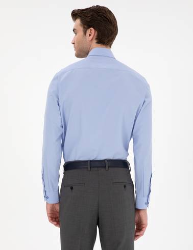 Mavi Slim Fit Uzun Kollu Basic Gömlek