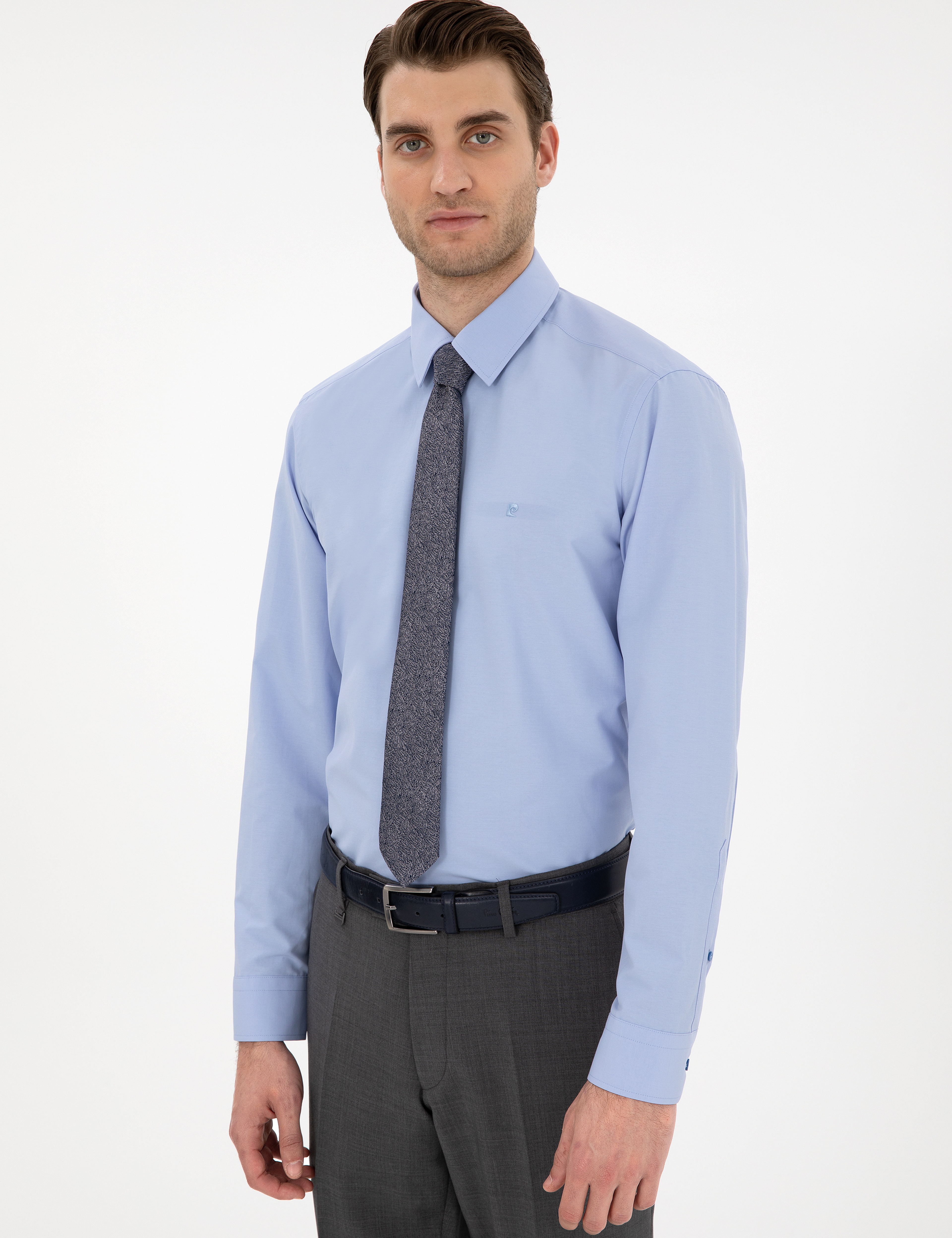 Mavi Regular Fit Uzun Kollu Basic Gömlek - Image 3