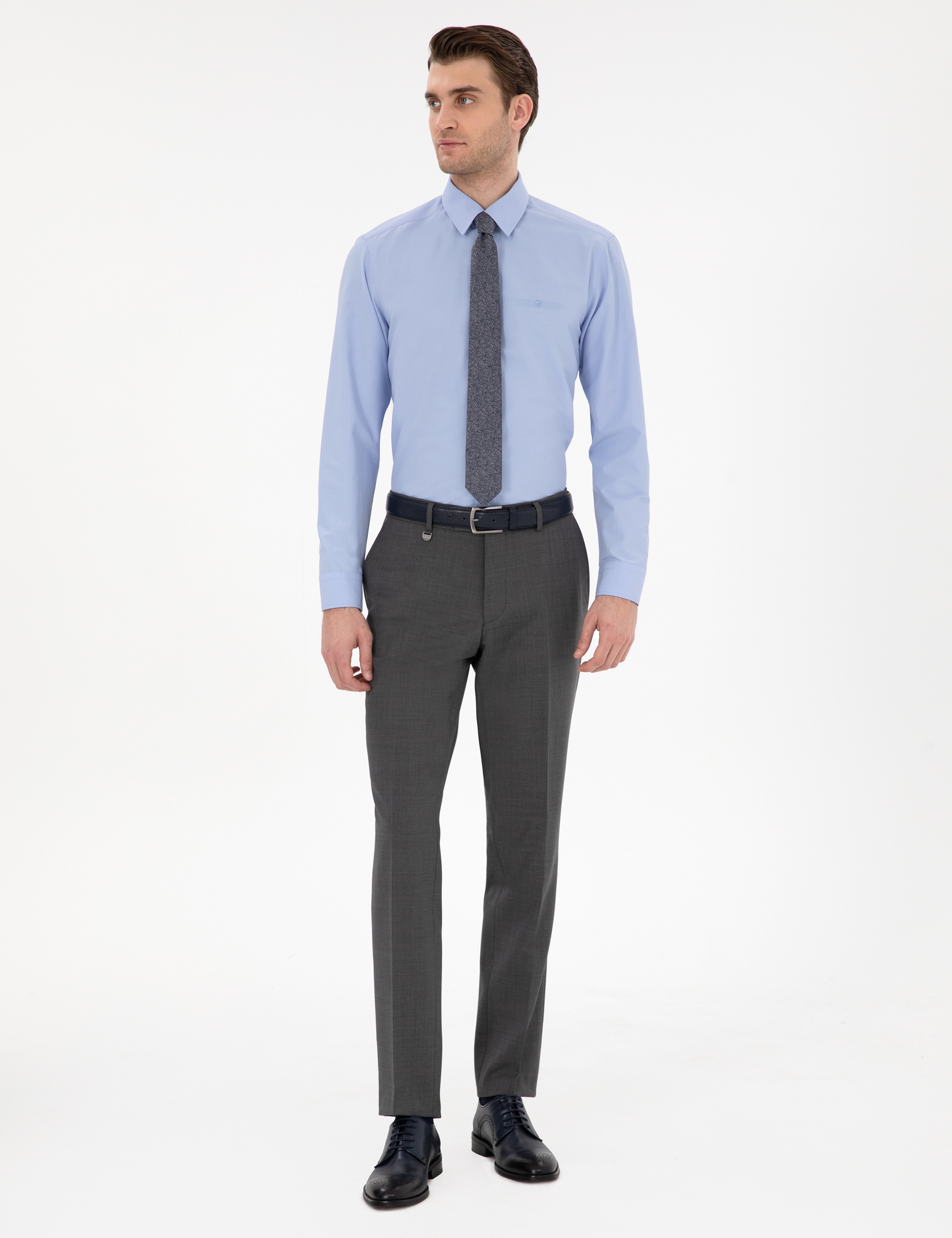Mavi Regular Fit Uzun Kollu Basic Gömlek - Image 4