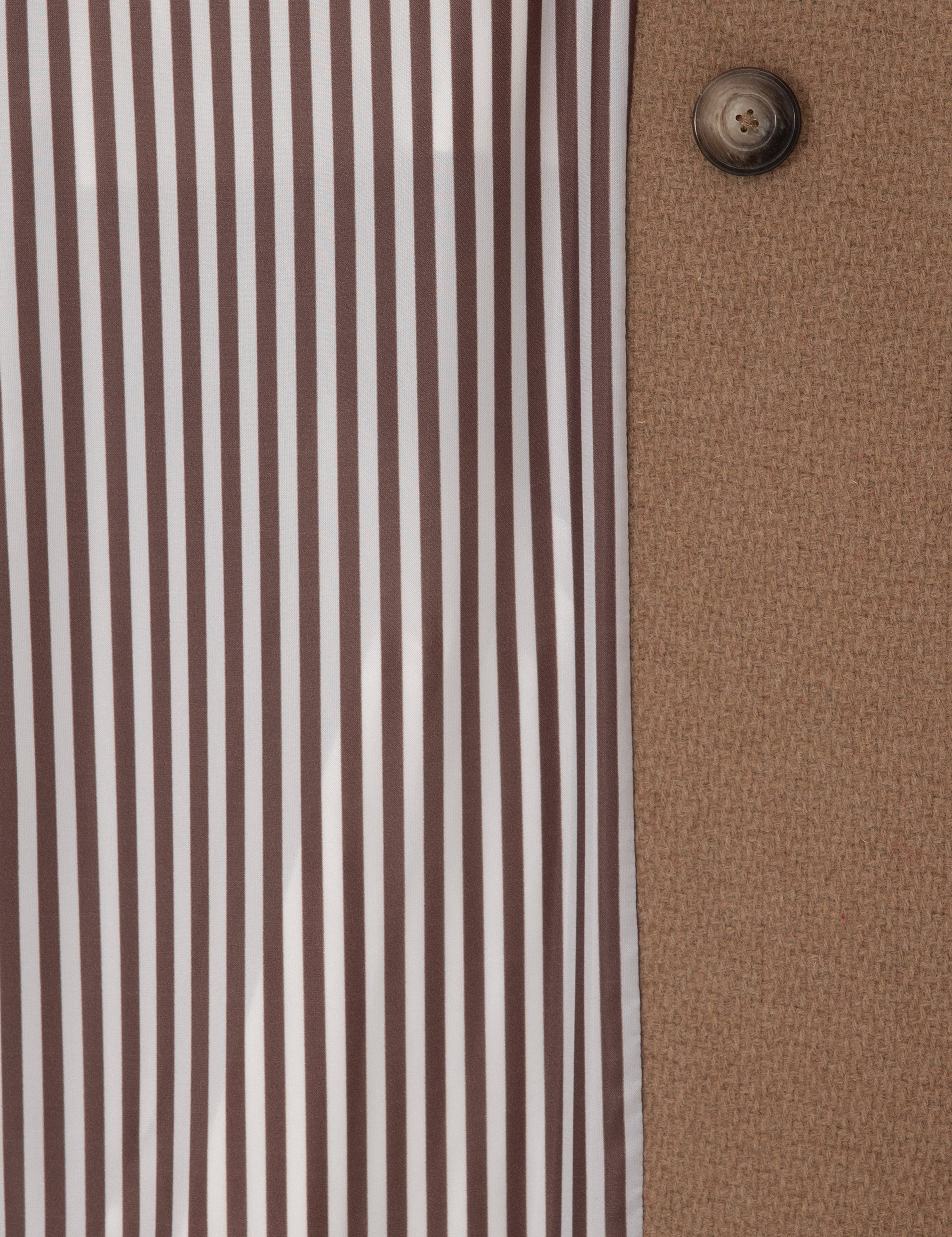 Bej Ex. Slim Fit Yün Karışımlı Kaşe Kaban - Image 6