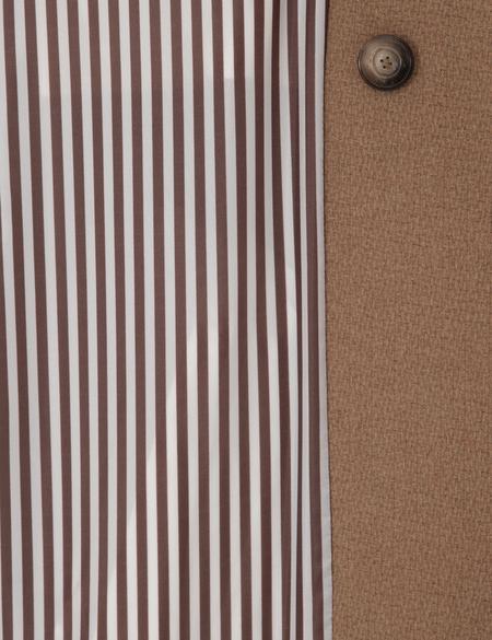 Bej Ex. Slim Fit Yün Karışımlı Kaşe Kaban - 50293291024