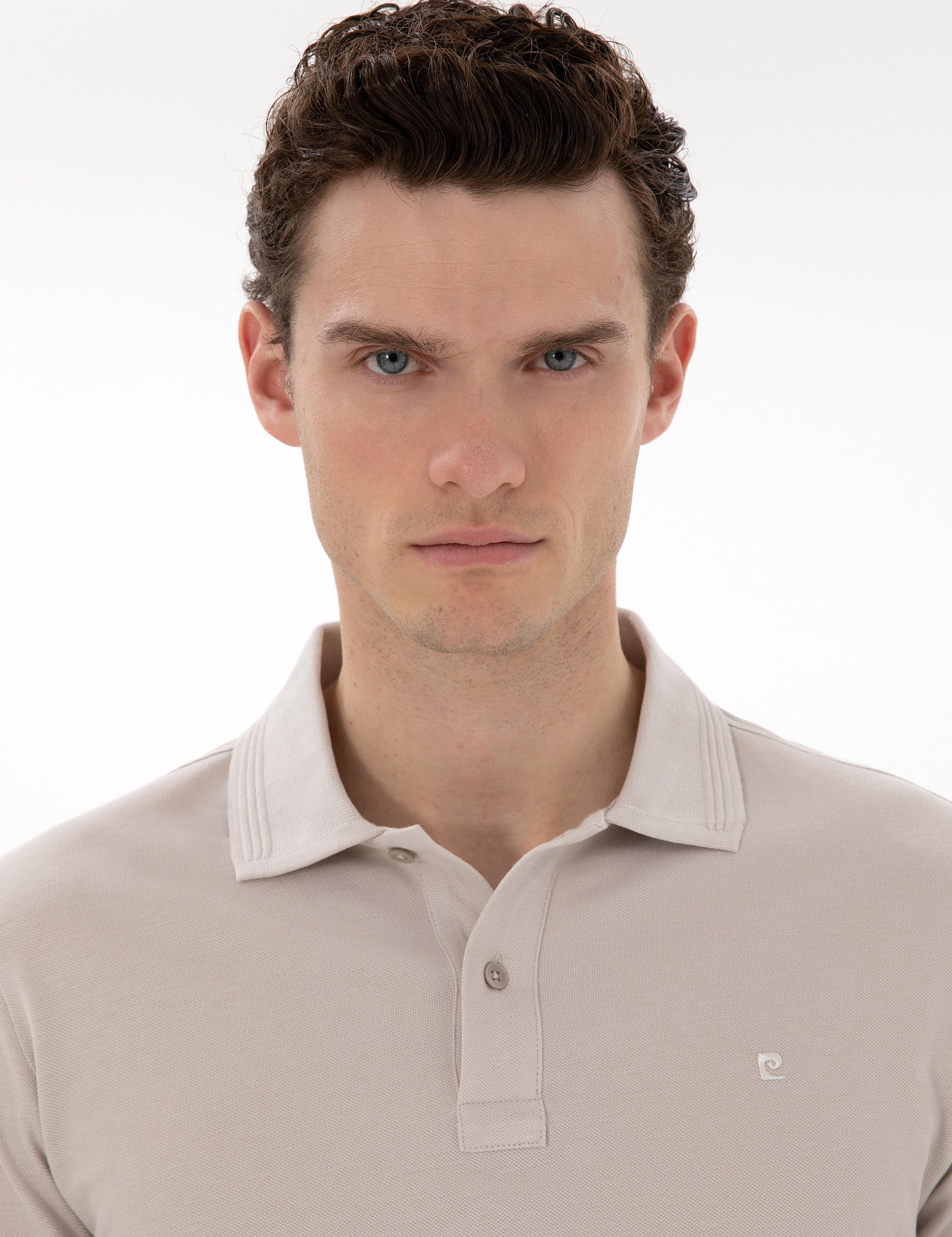 Taş Slim Fit Kıvrılmaz Polo Yaka Basic Tişört