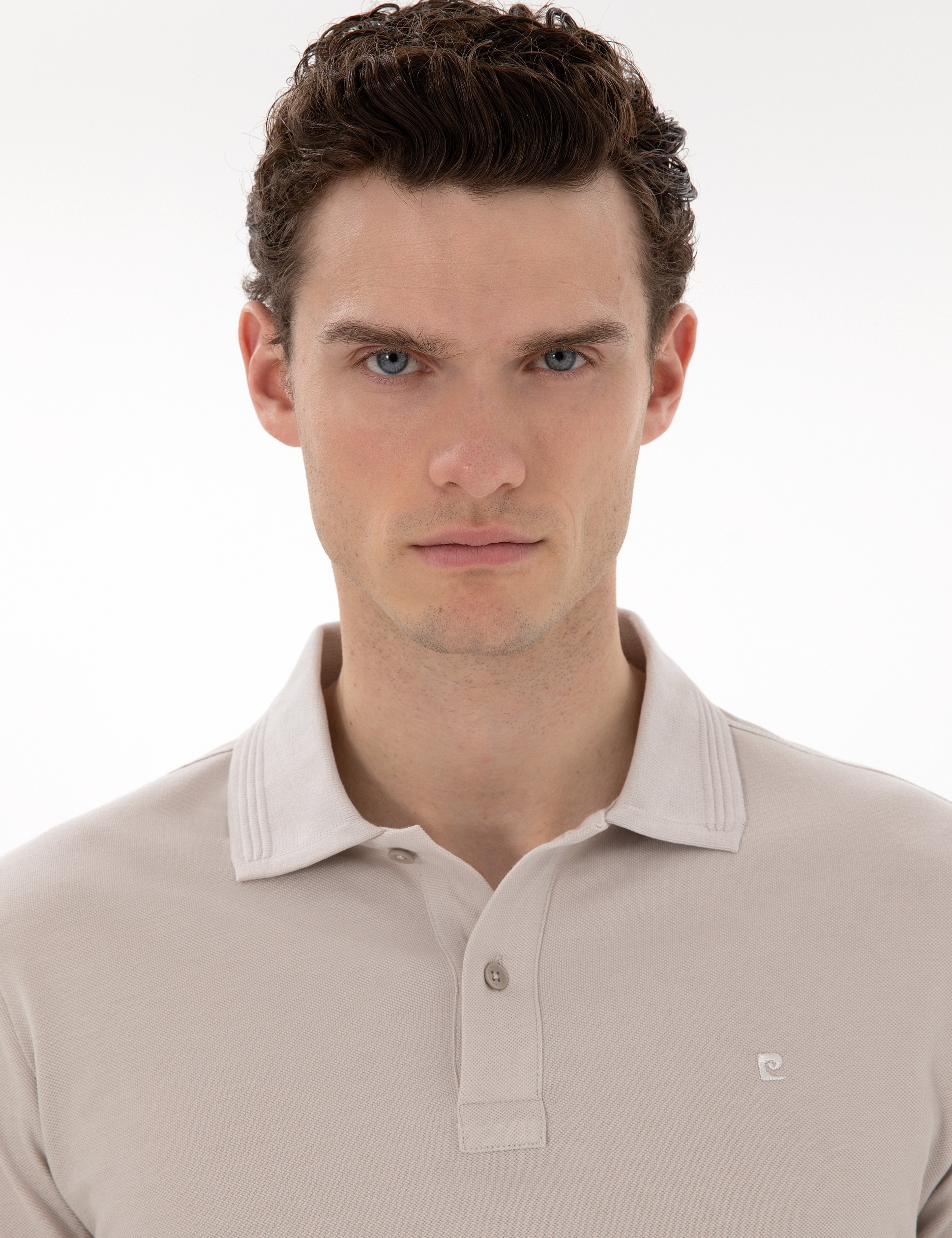 Taş Slim Fit Kıvrılmaz Polo Yaka Basic Tişört