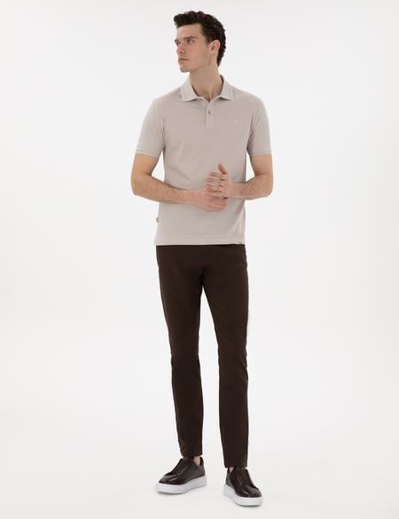 Taş Slim Fit Kıvrılmaz Polo Yaka Basic Tişört - 50302561017