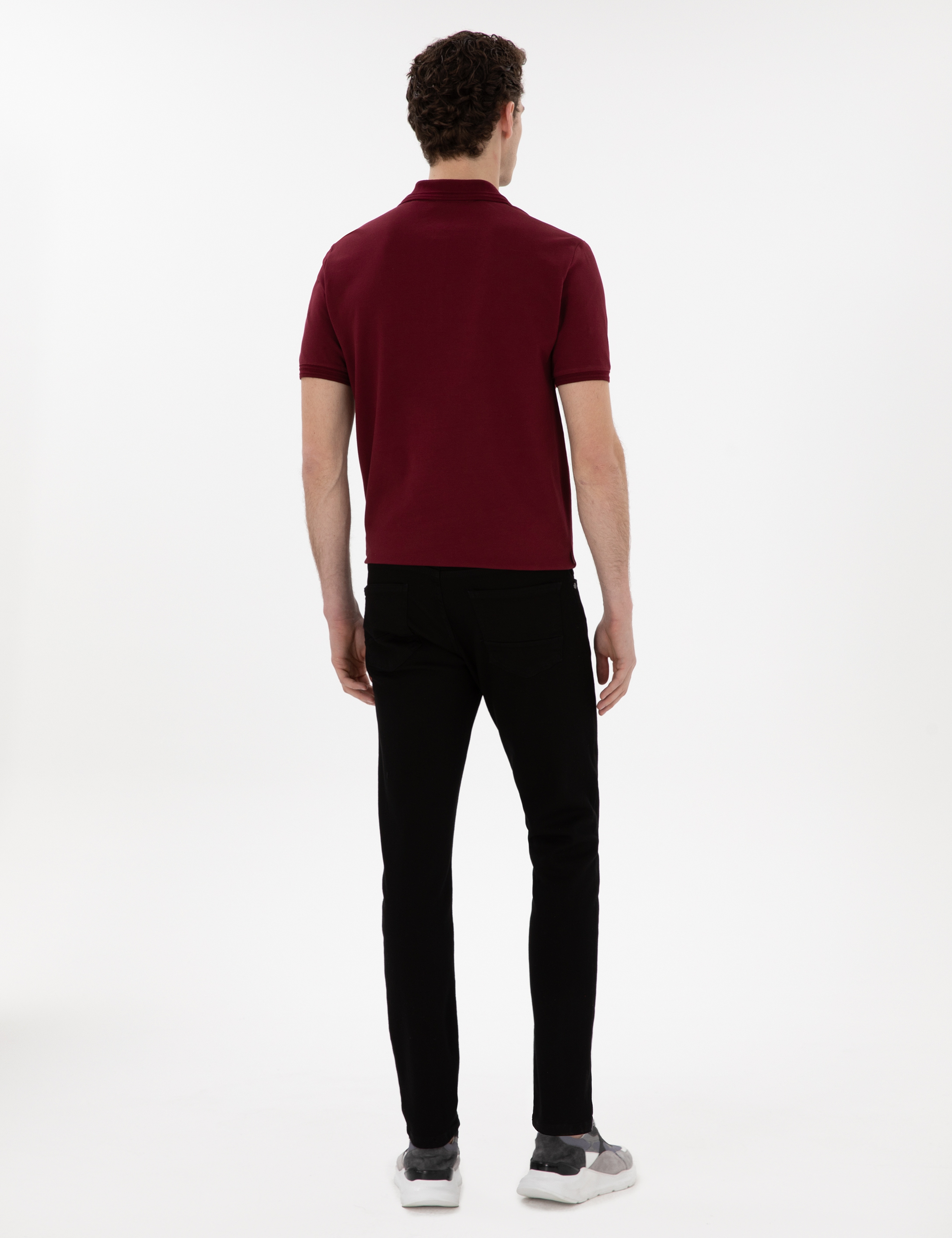 Siyah Slim Fit Jean Pantolon - Image 4