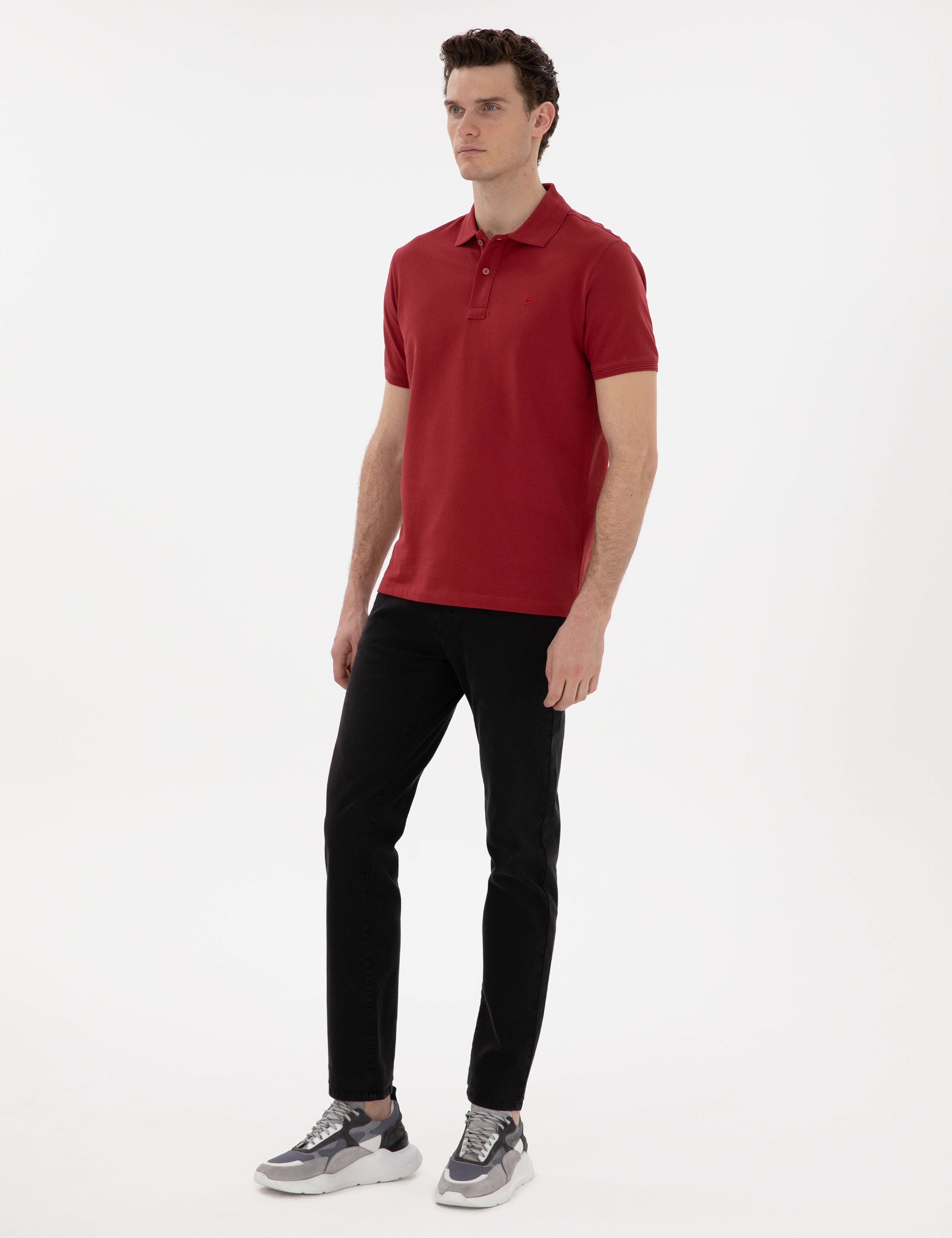 Siyah Straight Fit Jean Pantolon - Image 3