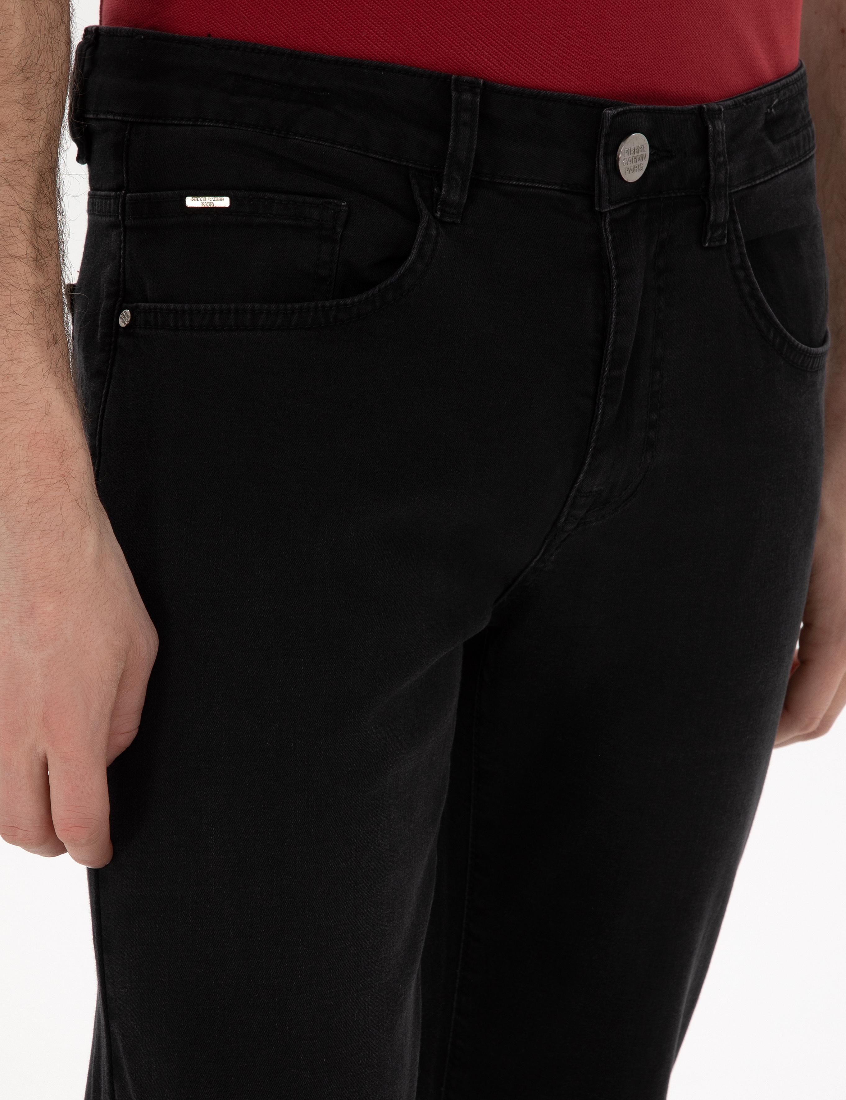 Siyah Straight Fit Jean Pantolon
