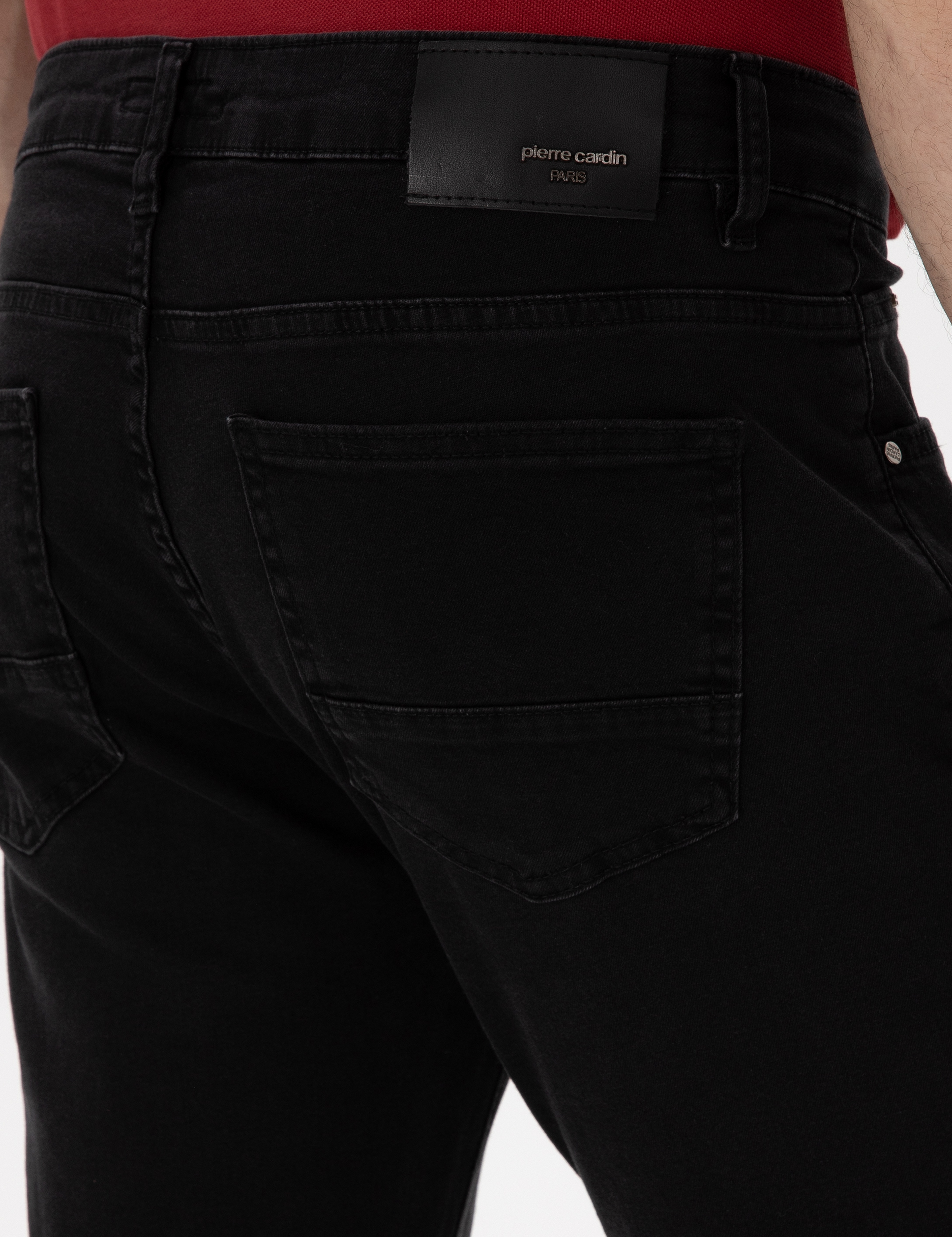 Siyah Straight Fit Jean Pantolon - Image 6