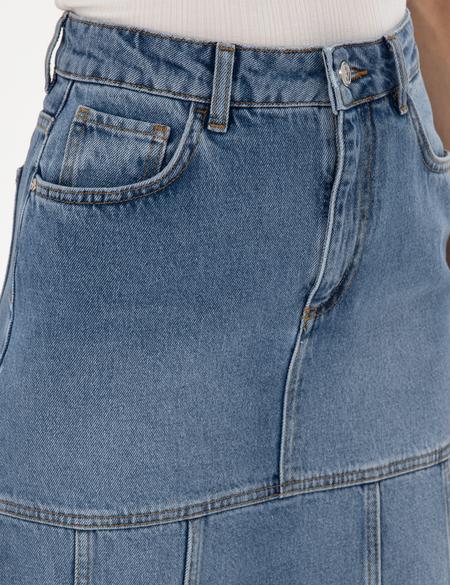 Mavi A Kesim Jean Etek - 50301321006