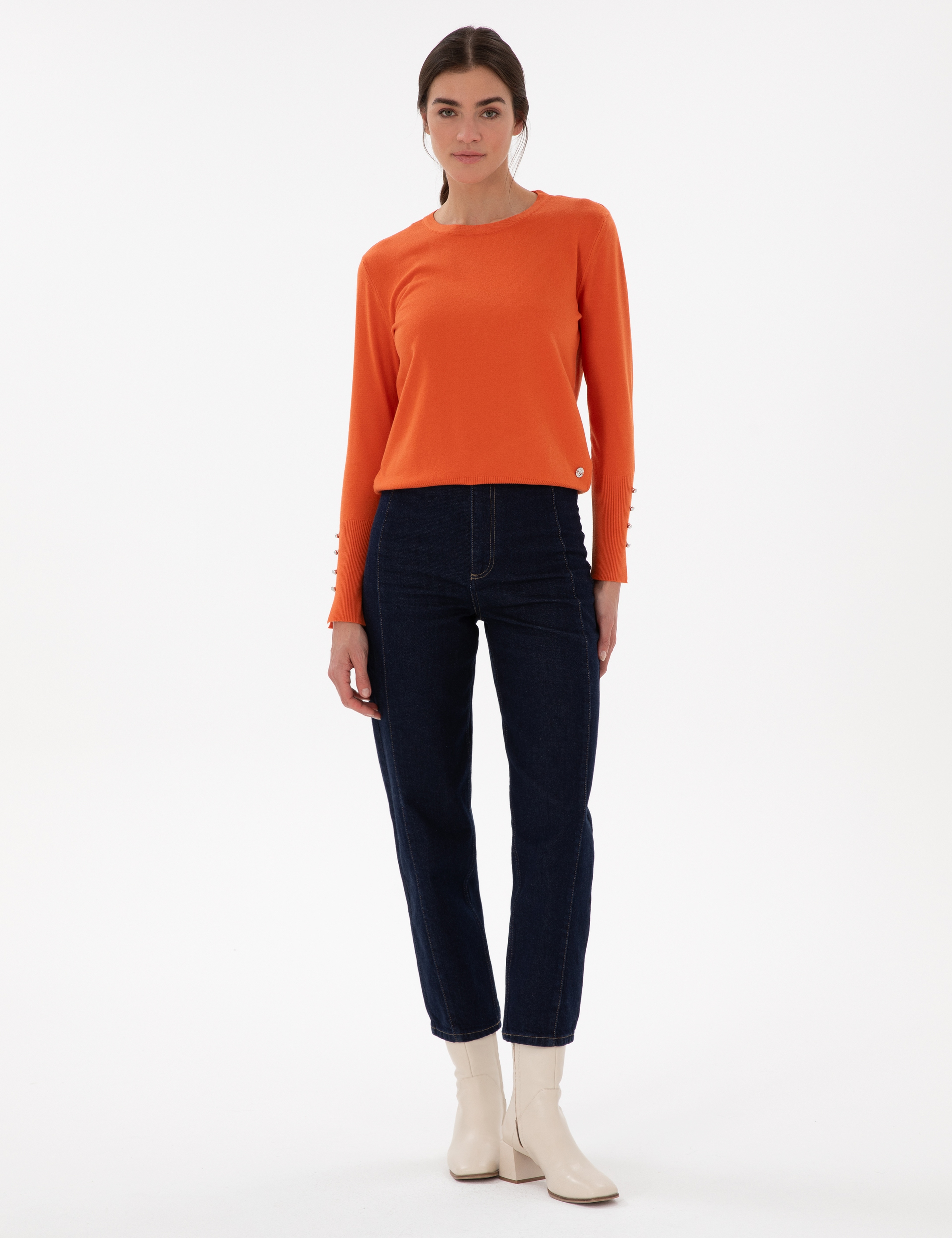 Kiremit Slim Fit Basic Kazak - Image 4