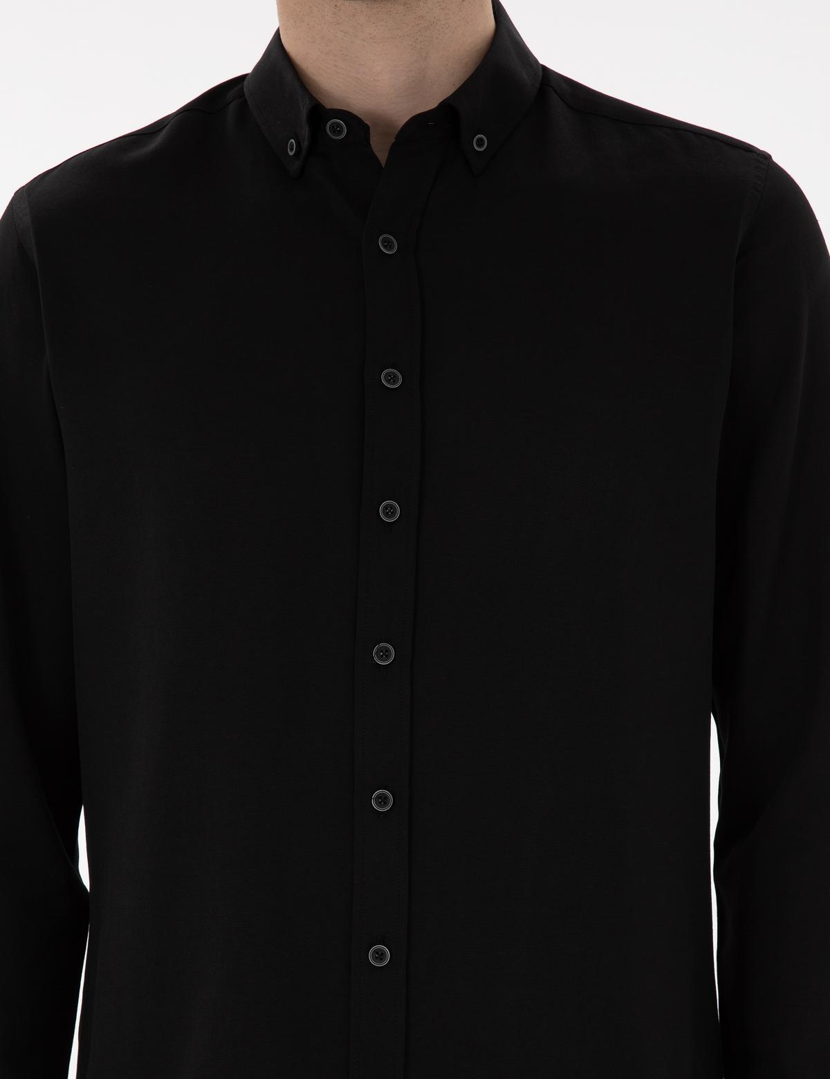 Siyah Regular Fit Uzun Kollu Gömlek - 50304764085