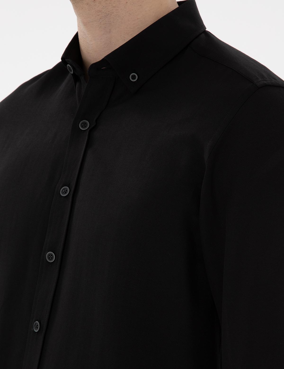 Siyah Regular Fit Uzun Kollu Gömlek - 50304764085