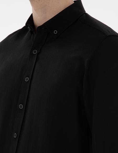 Siyah Regular Fit Uzun Kollu Gömlek - 50304764085