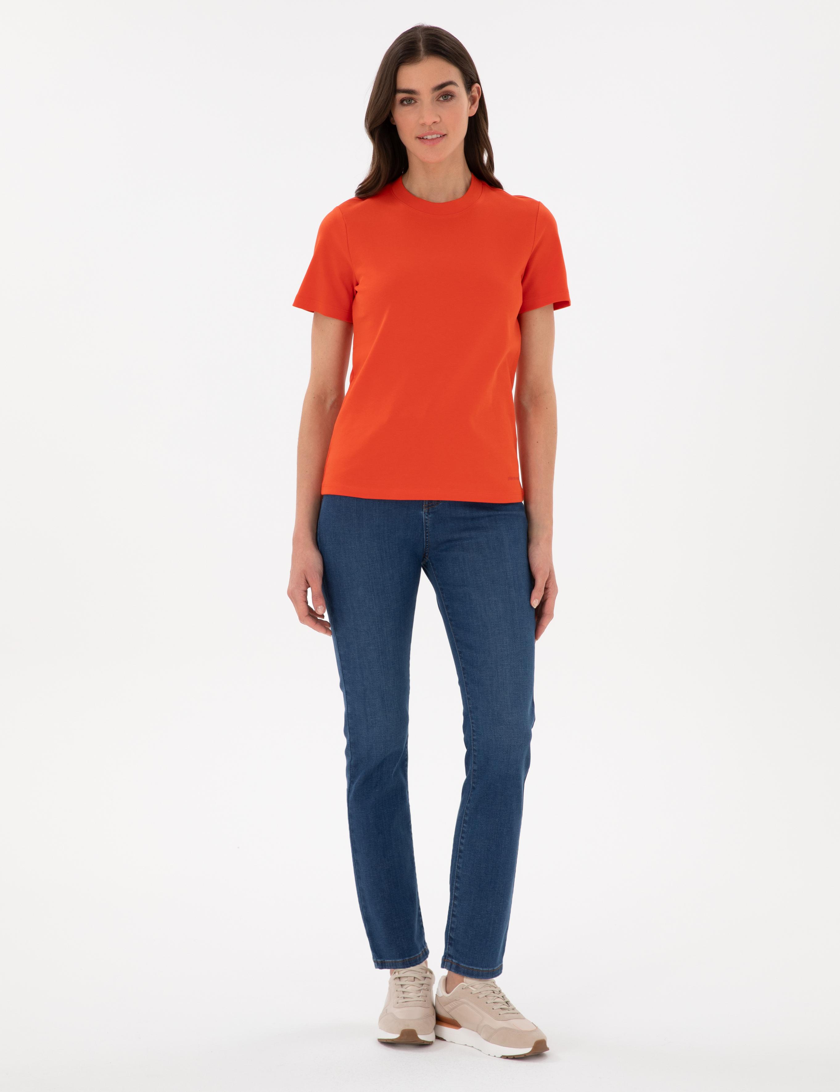 Kırmızı Bisiklet Yaka Basic Tişört