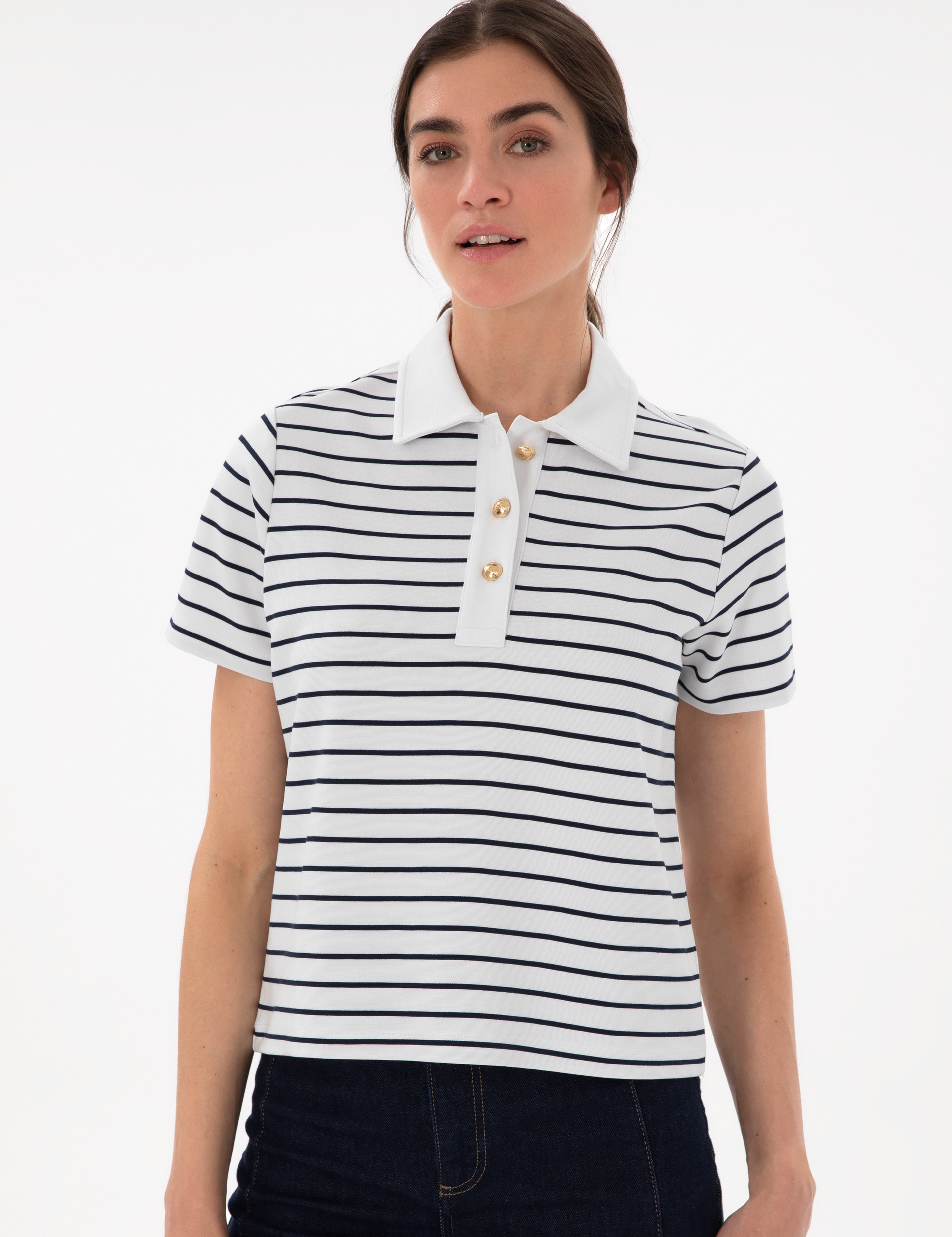 Lacivert Regular Fit Polo Yaka Tişört - Image 3