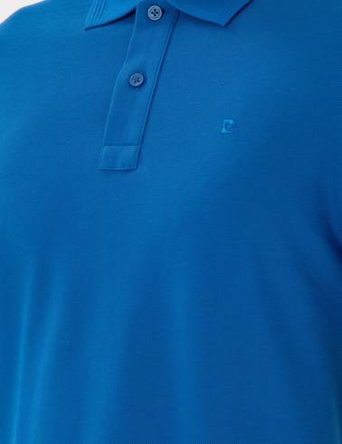 Saks Slim Fit Kıvrılmaz Polo Yaka Basic Tişört