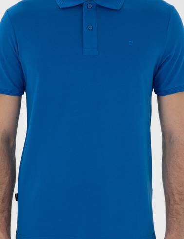 Saks Slim Fit Kıvrılmaz Polo Yaka Basic Tişört