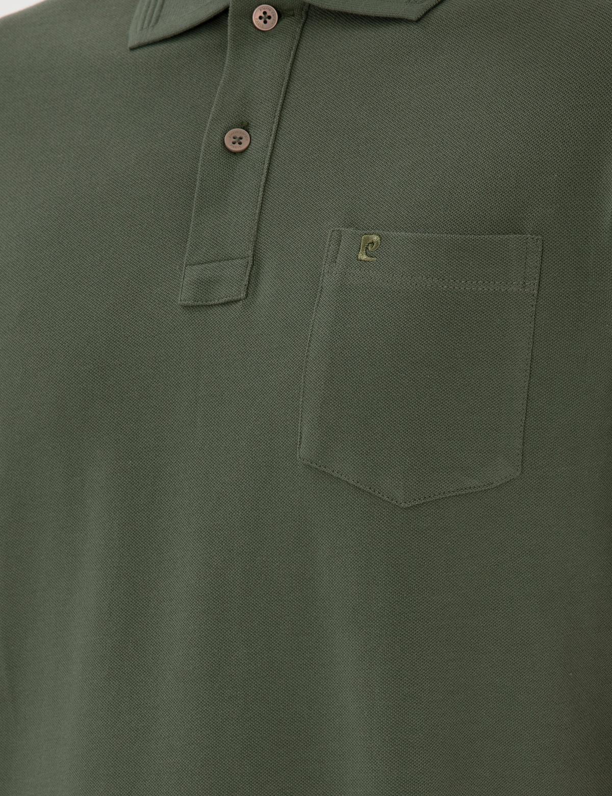 Haki Regular Fit Kıvrılmaz Polo Yaka Basic Tişört - 50302538025