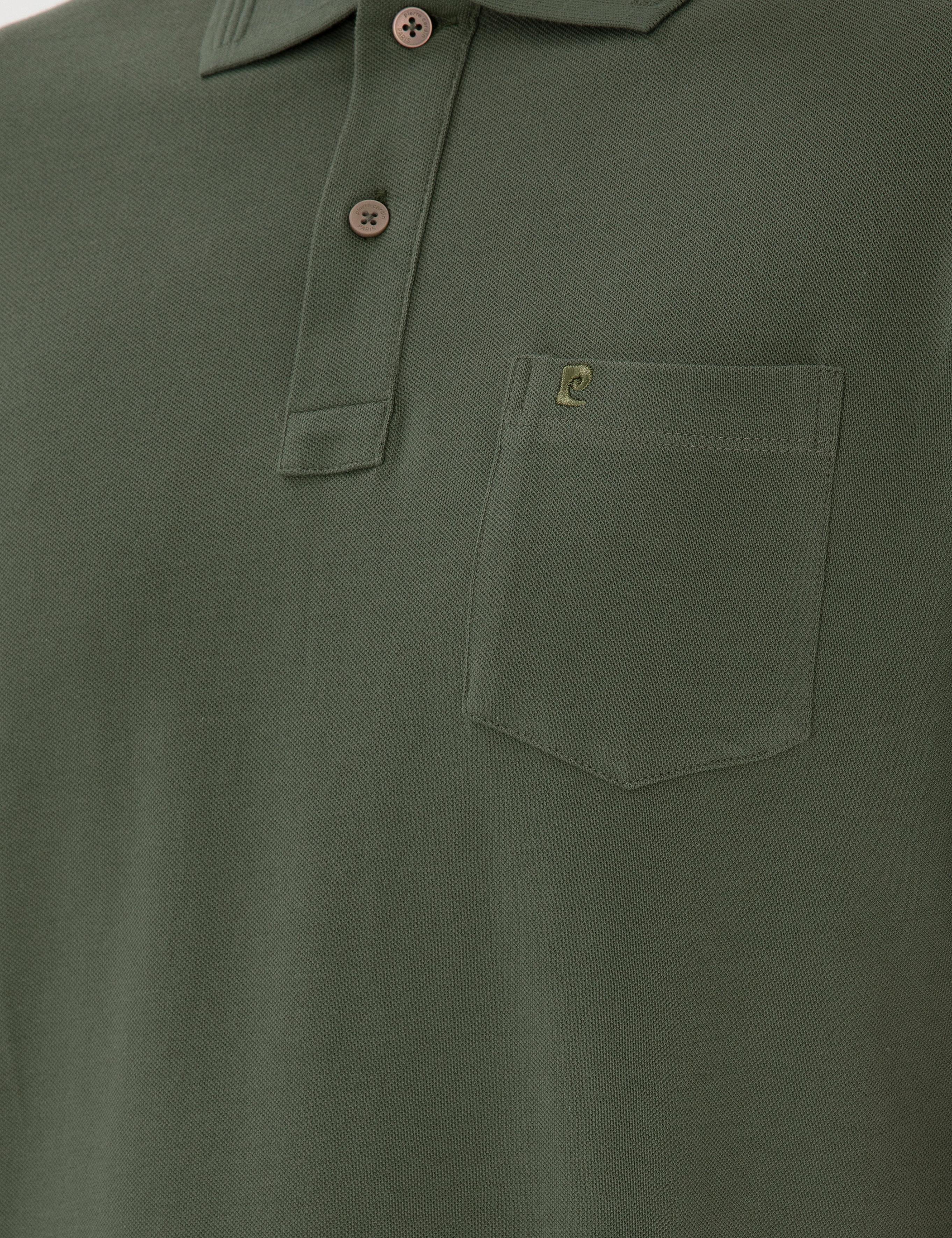 Haki Regular Fit Kıvrılmaz Polo Yaka Basic Tişört