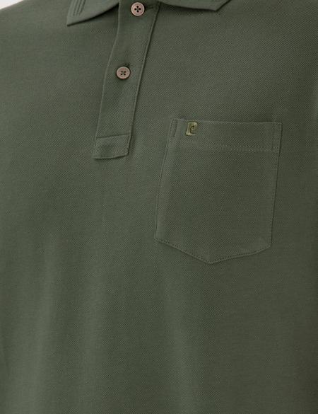 Haki Regular Fit Kıvrılmaz Polo Yaka Basic Tişört - 50302538025