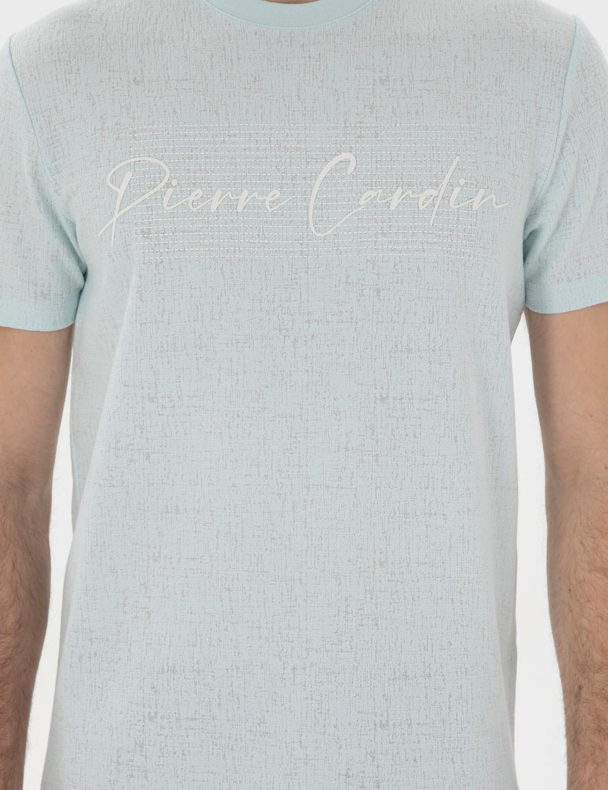 Su Yeşili Slim Fit Tişört - 50302567107