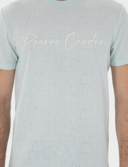 Su Yeşili Slim Fit Tişört - 50302567107