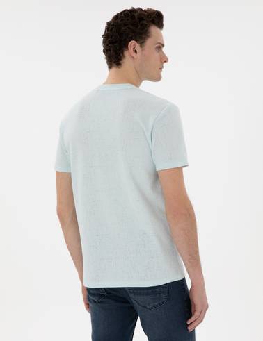 Su Yeşili Slim Fit Tişört