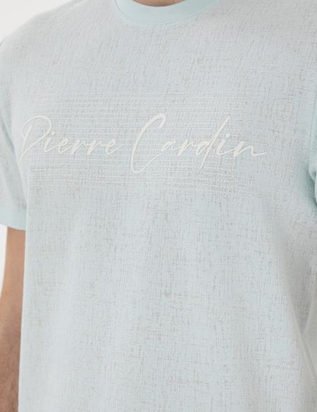 Su Yeşili Slim Fit Tişört - 50302567107