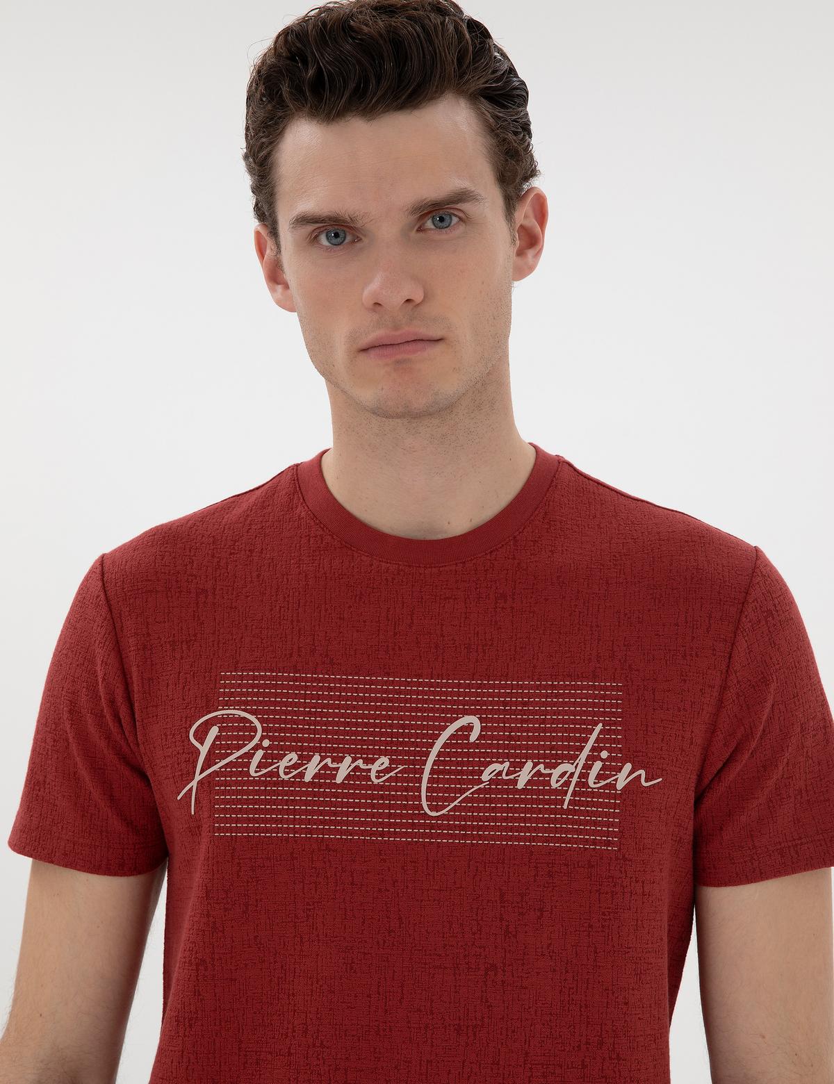 Nar Çiçeği Slim Fit Tişört - 50302567199