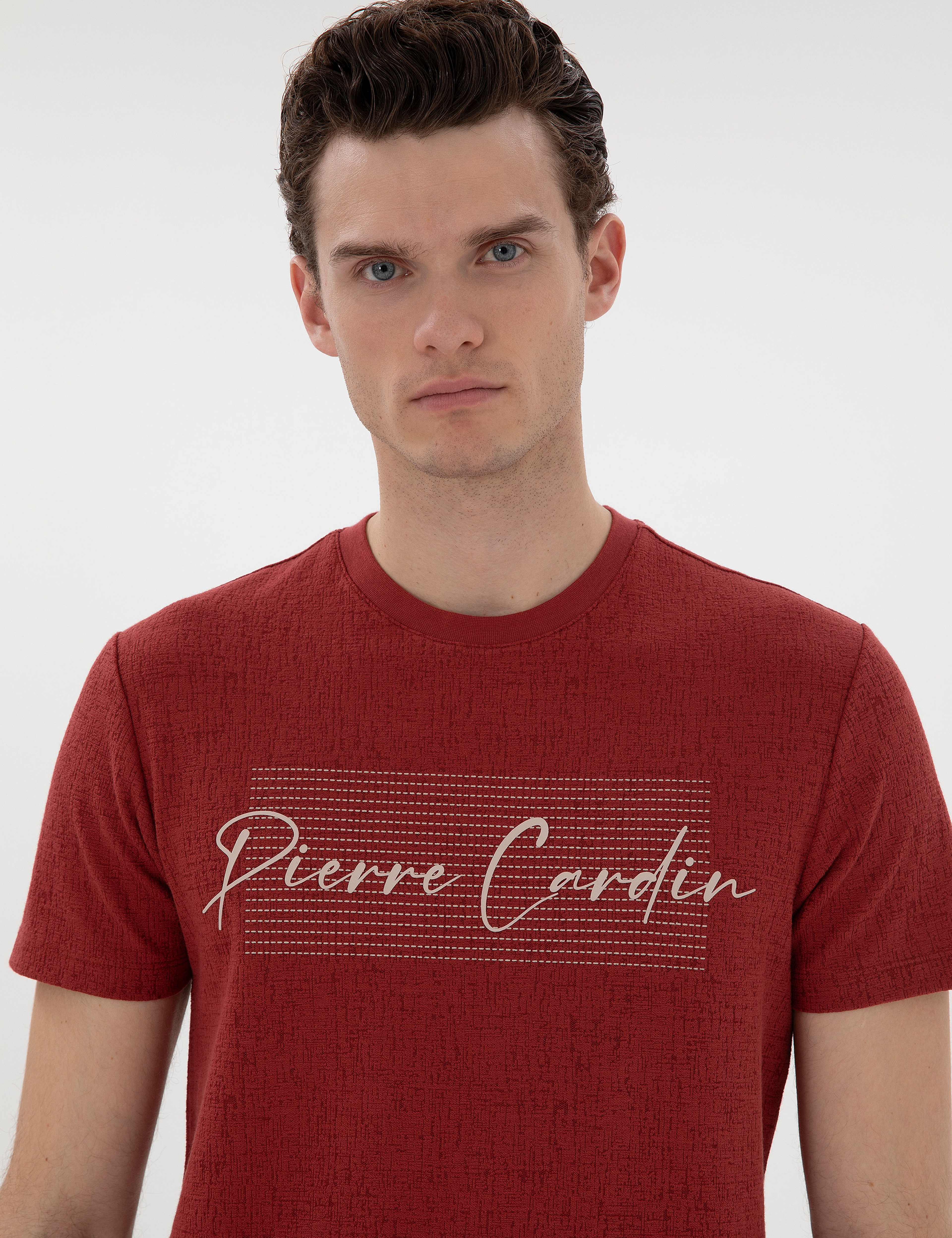 Nar Çiçeği Slim Fit Tişört - Image 2