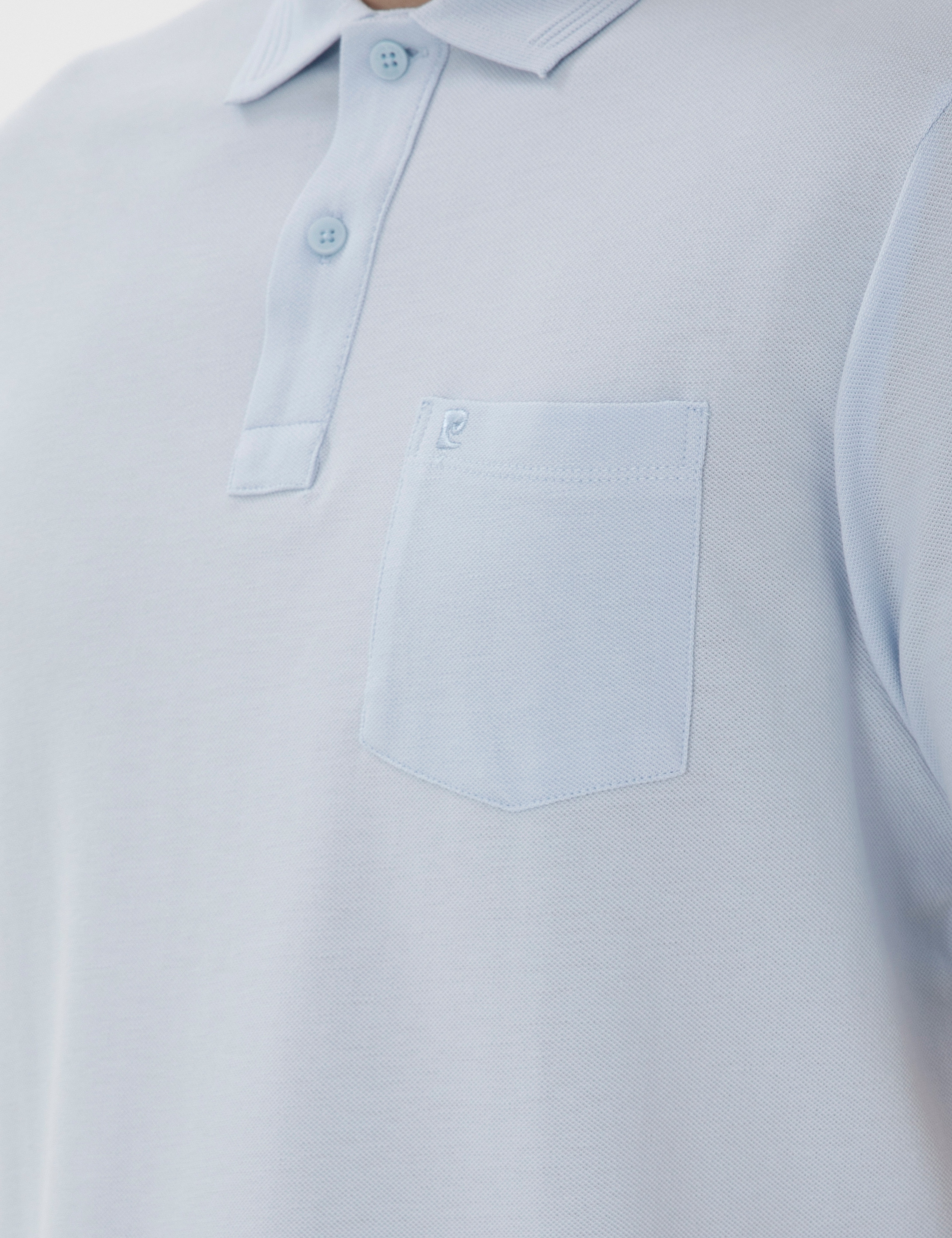 Açık Mavi Regular Fit %100 Pamuk Kıvrılmaz Polo Yaka Basic Tişört - Image 7