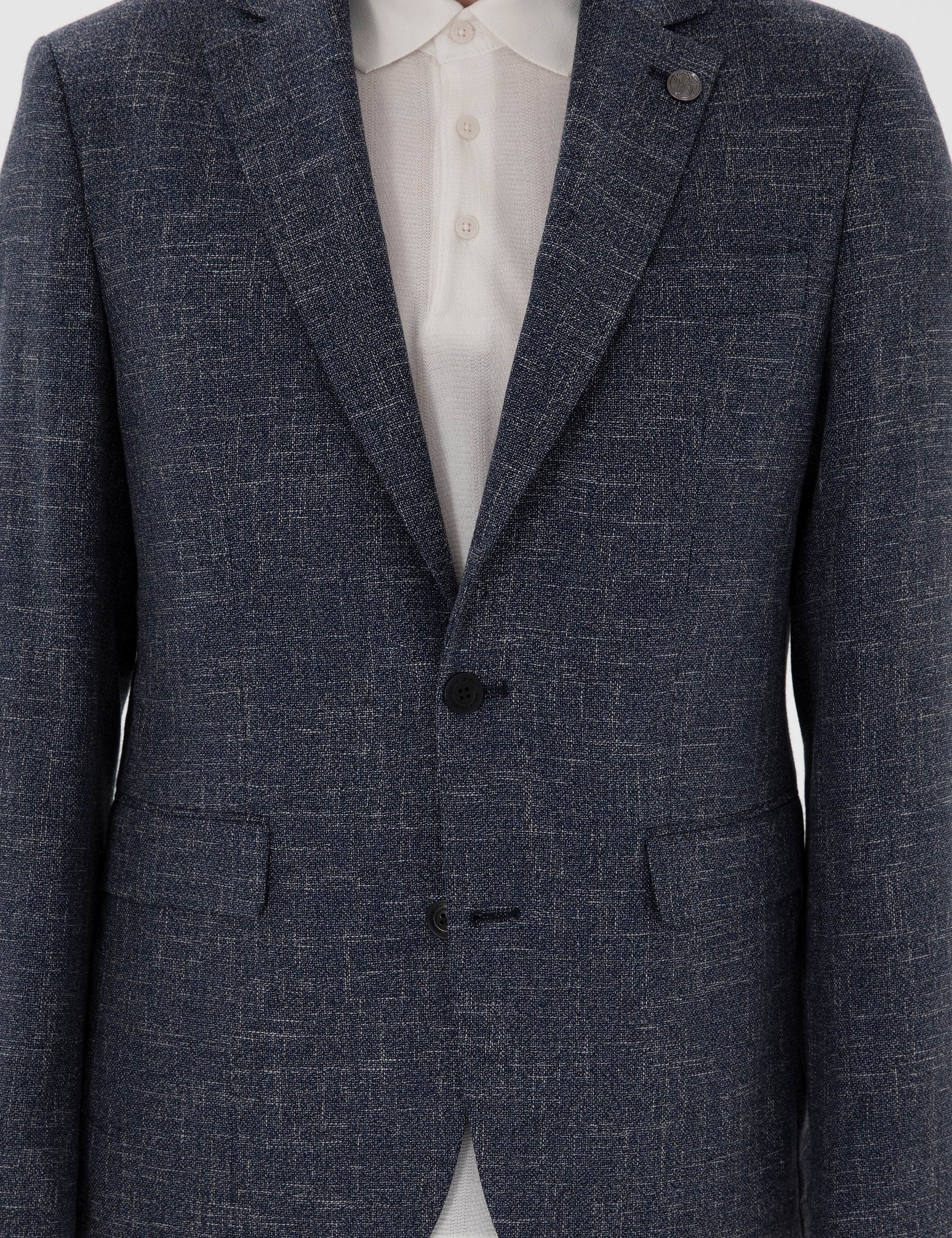 Lacivert Slim Fit Ceket - Image 7