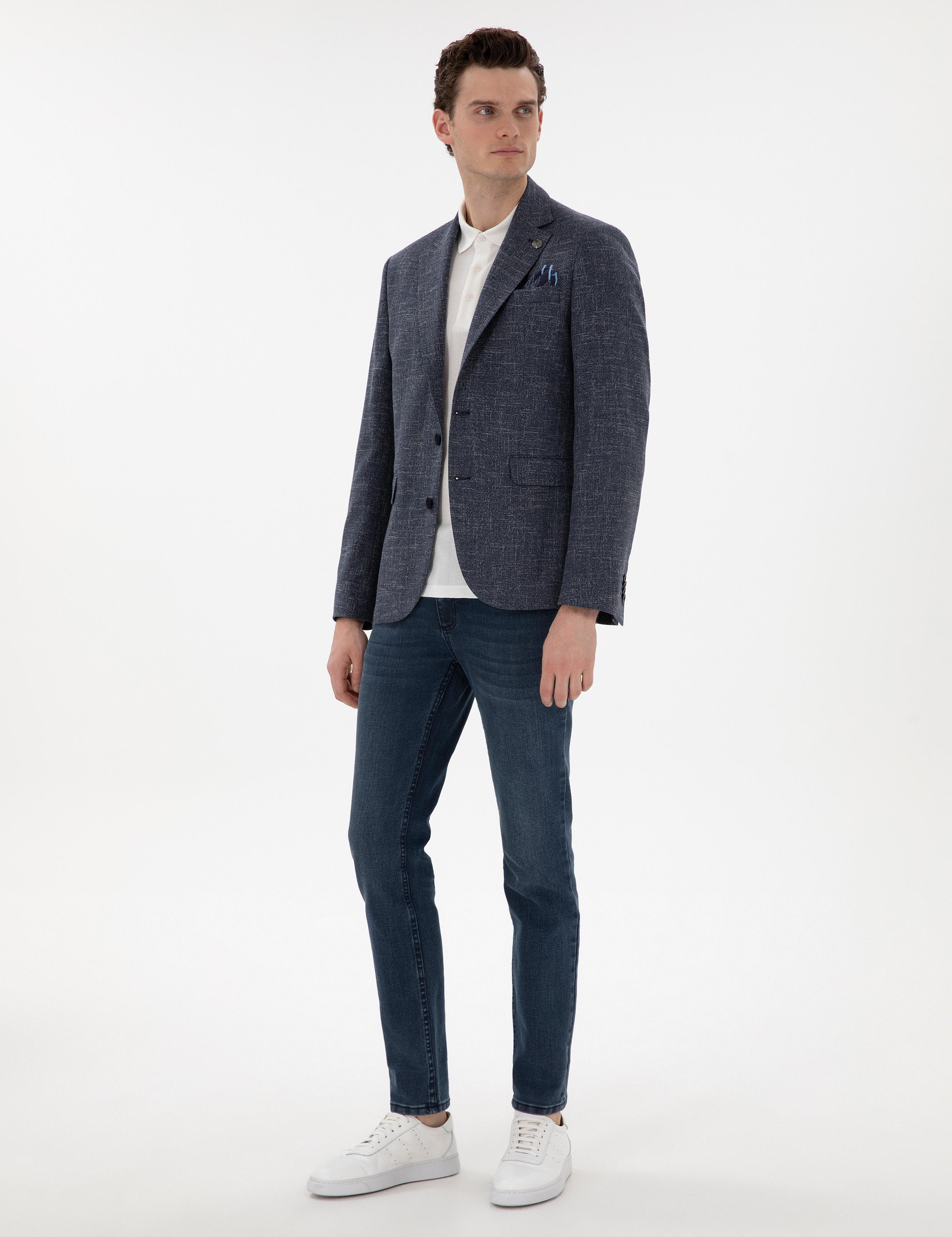 Lacivert Slim Fit Ceket