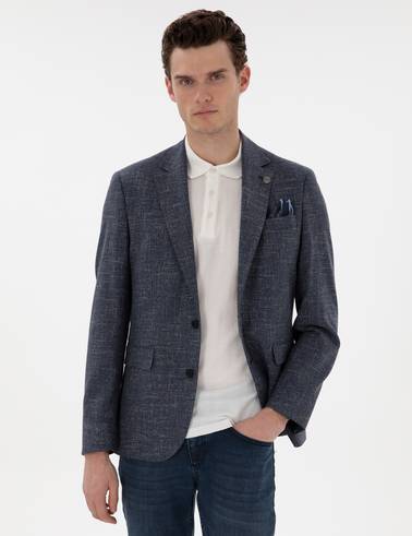 Lacivert Slim Fit Ceket