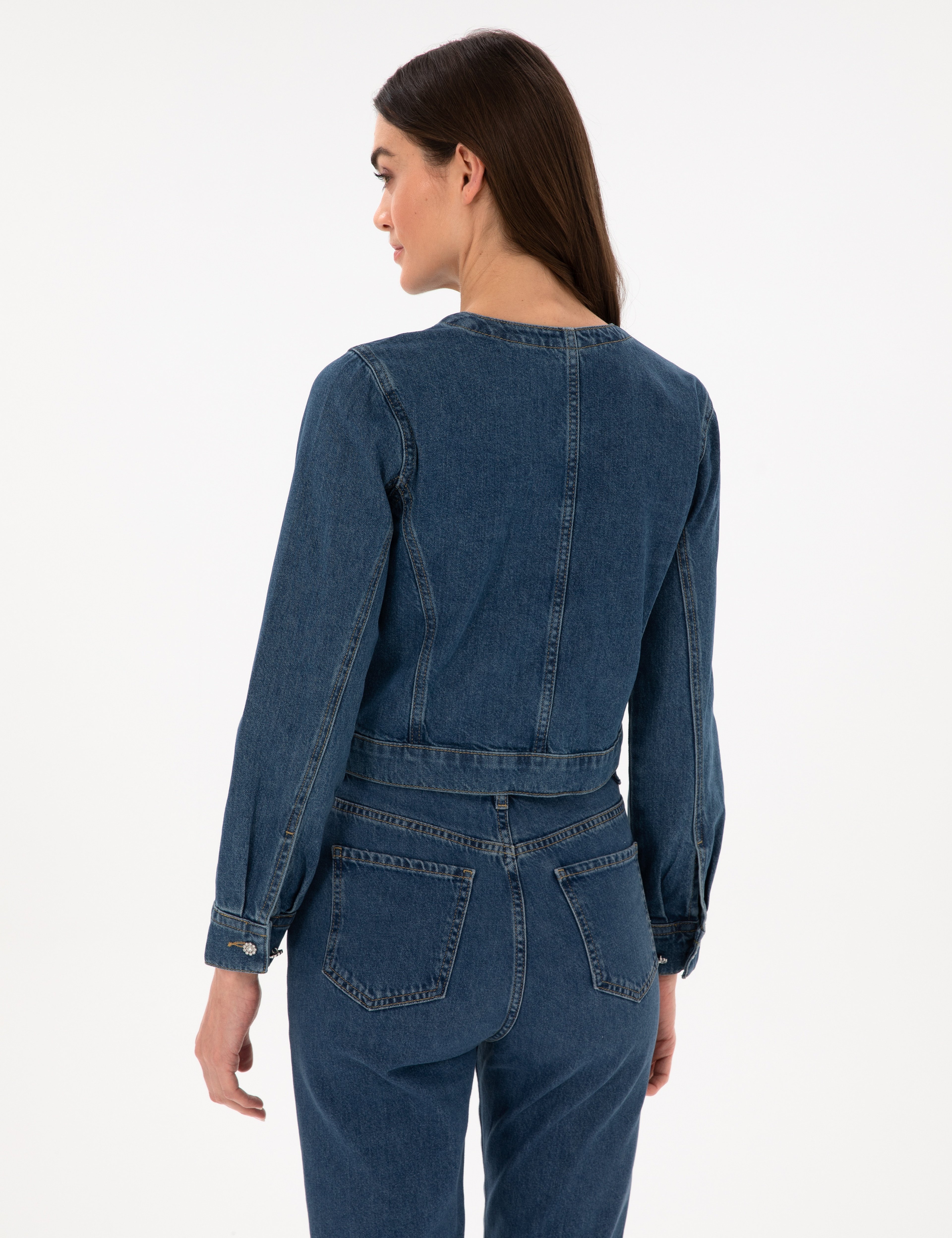 Mavi Crop Top Jean Ceket - Image 5