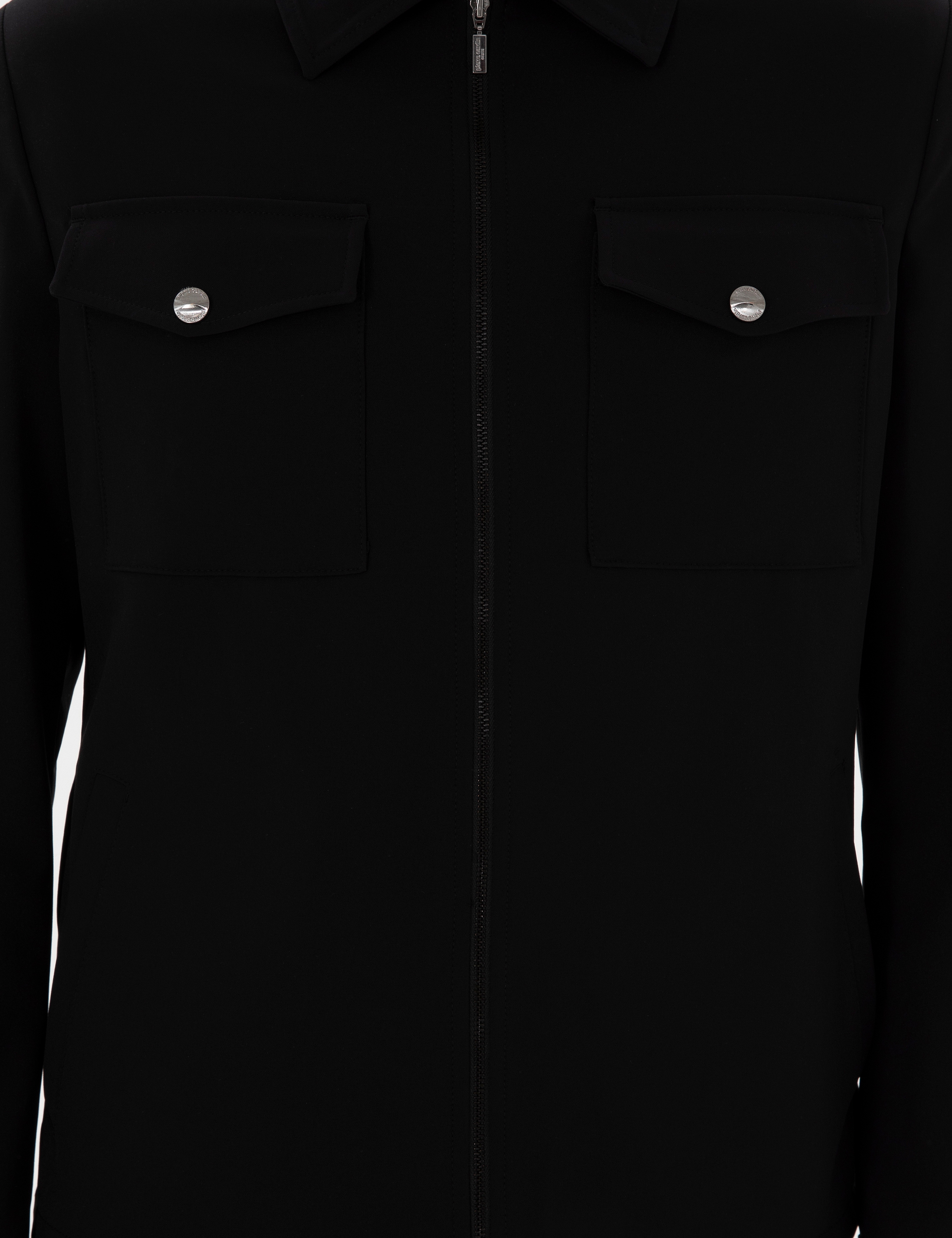Siyah Regular Fit Fermuarlı Ceket - Image 7