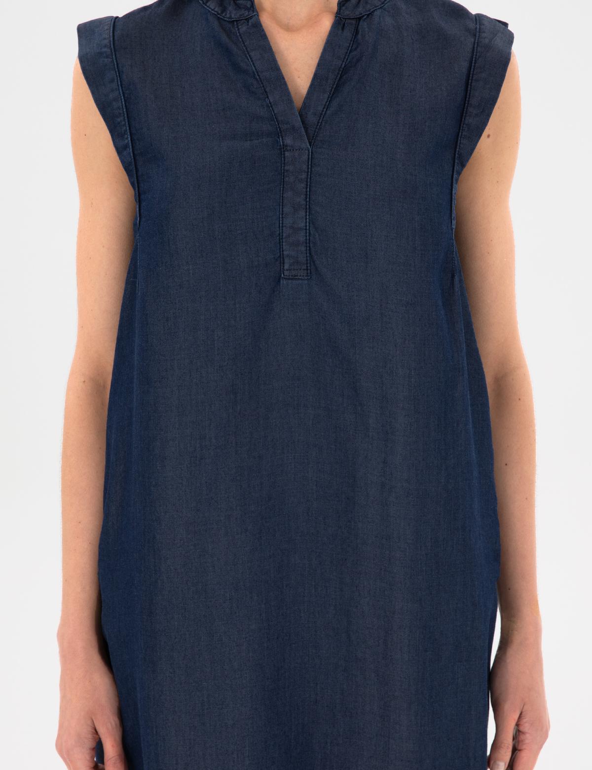 İndigo A Kesim Jean Elbise - 50306783022