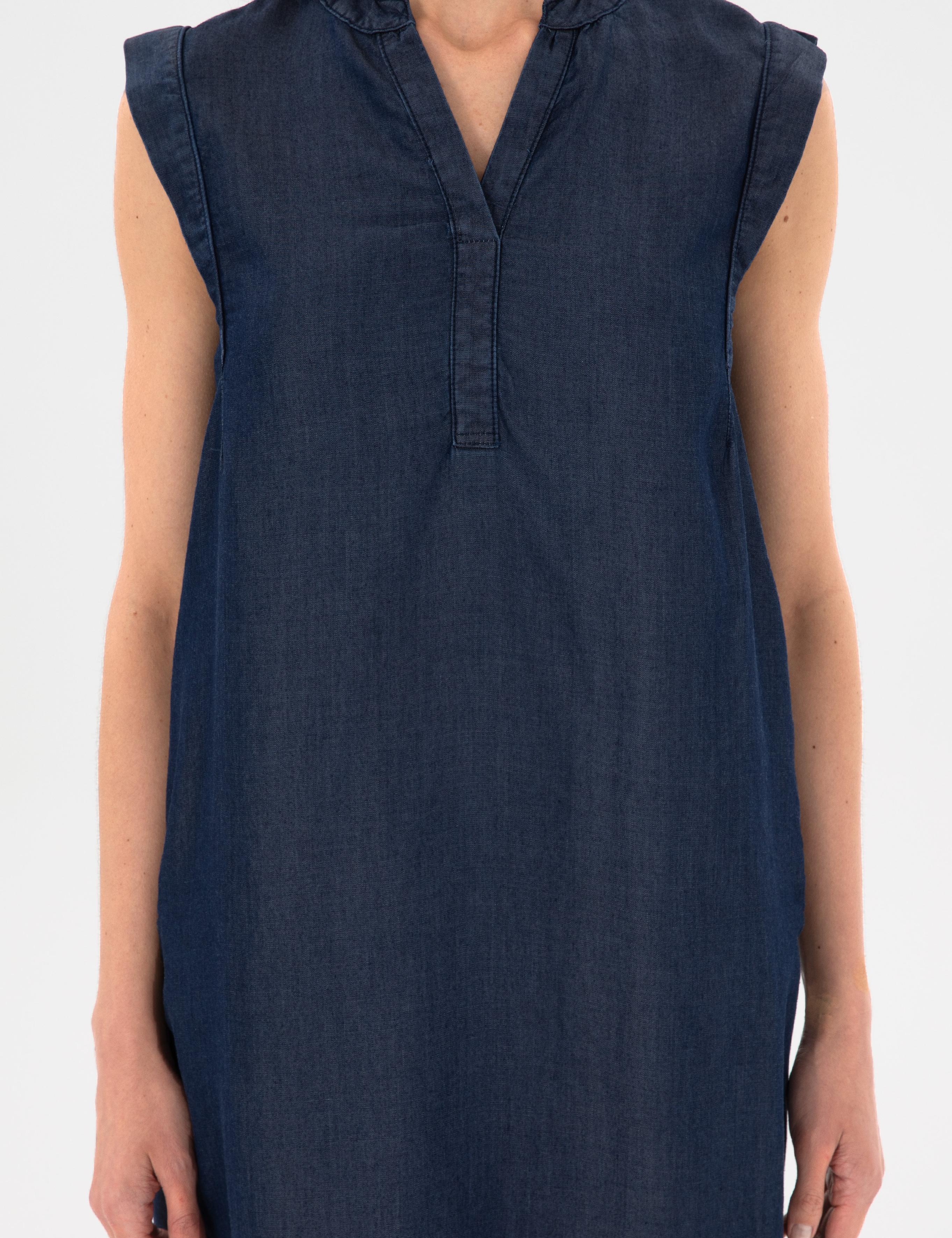 İndigo A Kesim Jean Elbise