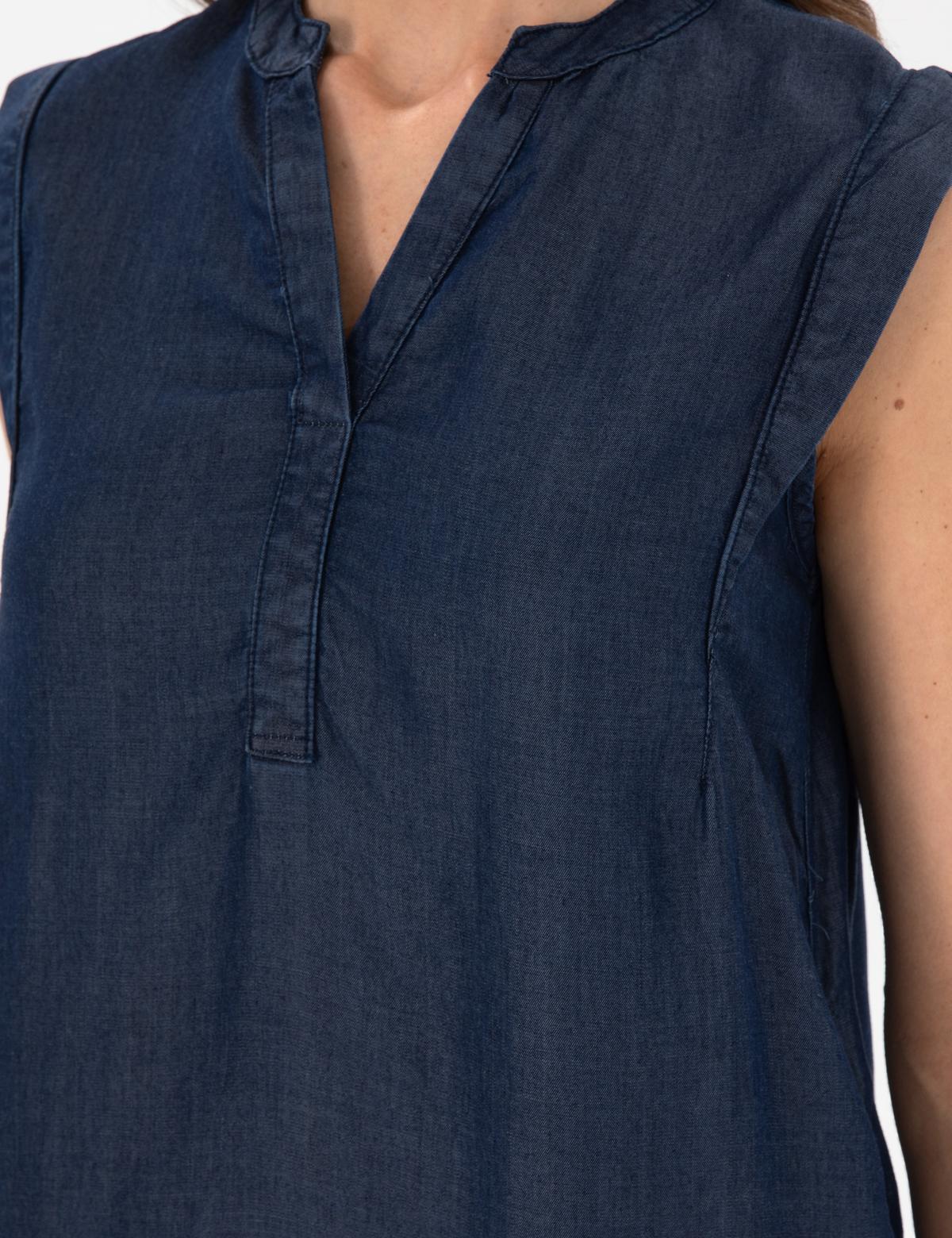 İndigo A Kesim Jean Elbise - 50306783022