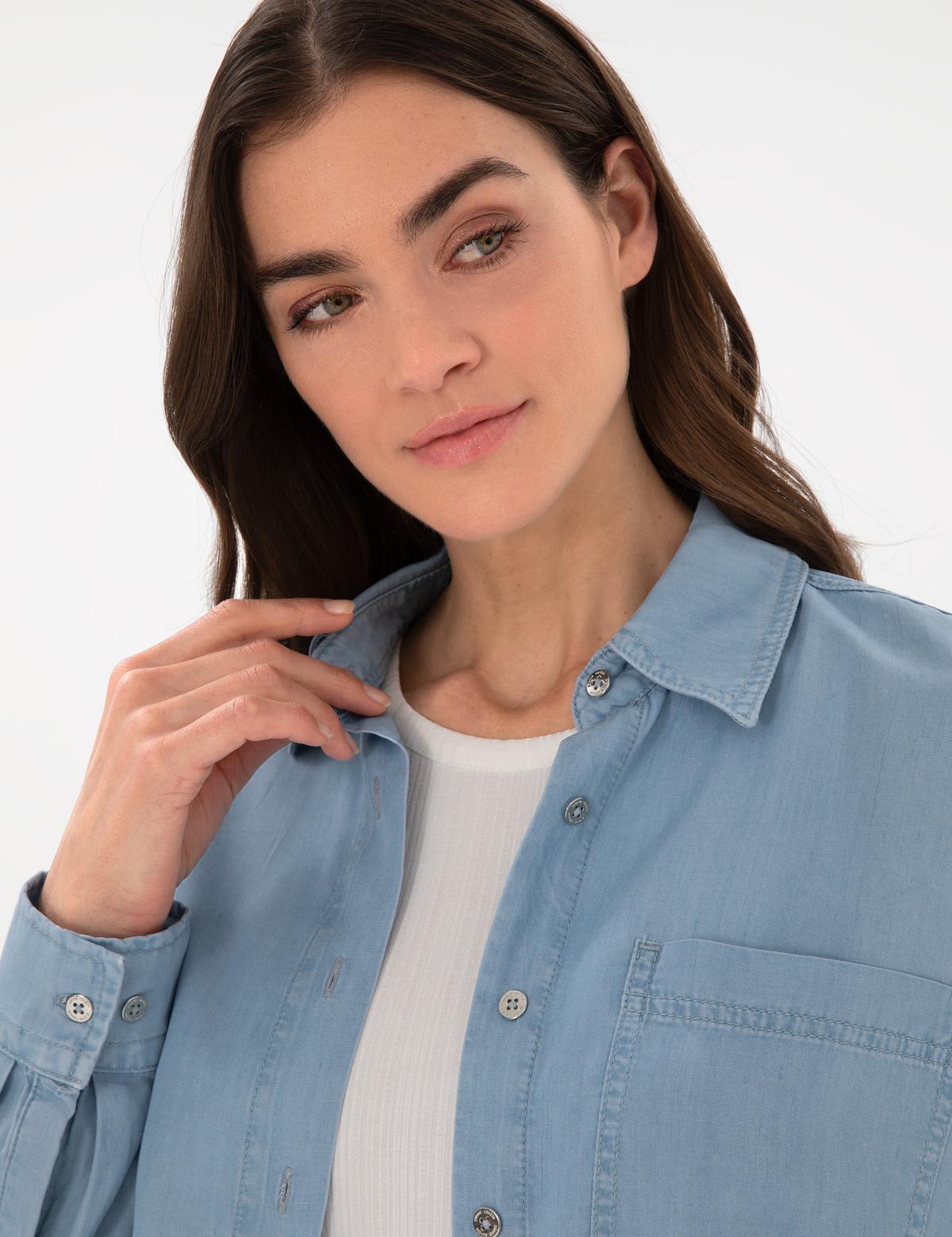 Mavi Oversize Jean Gömlek - 50306750012