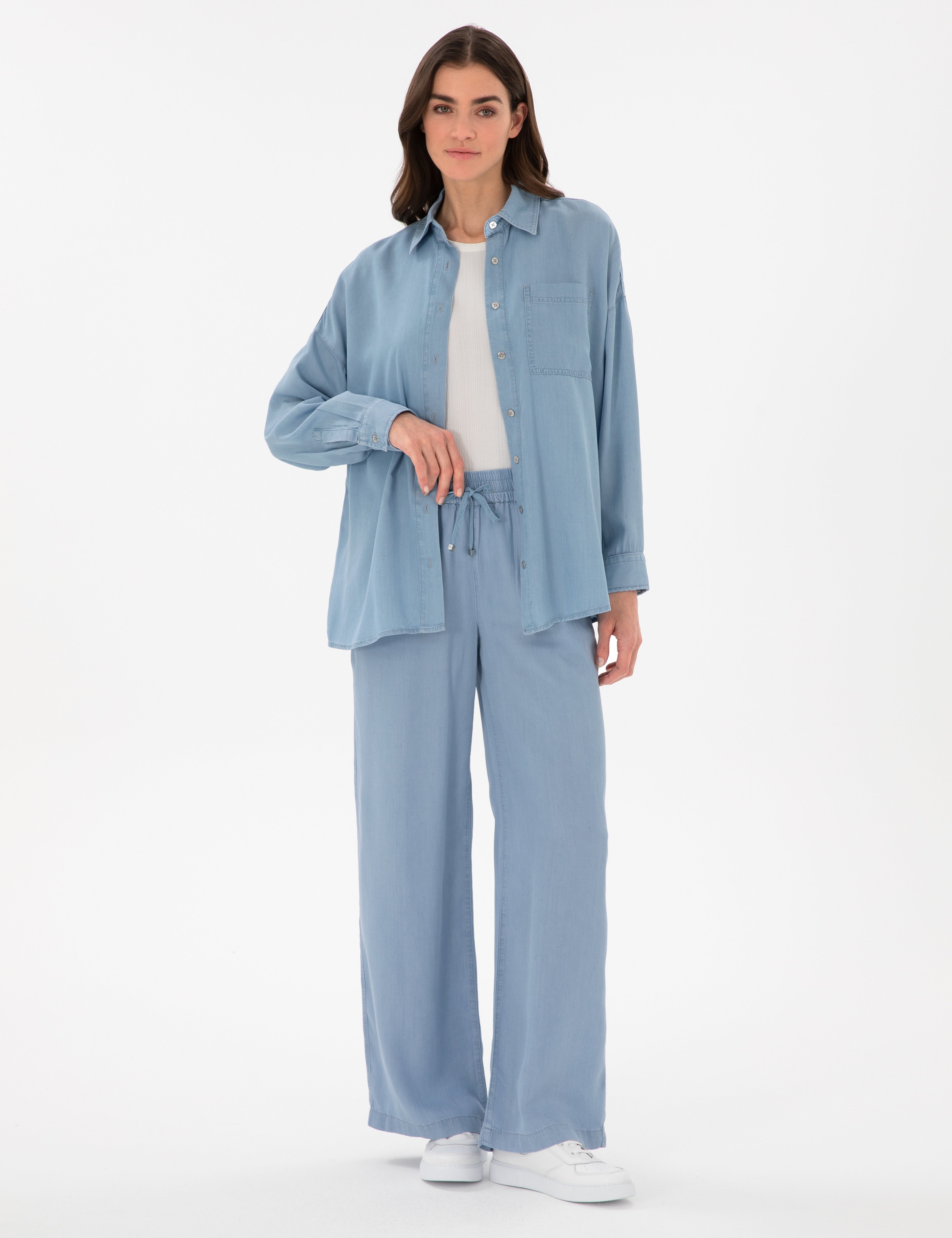 Mavi Oversize Jean Gömlek