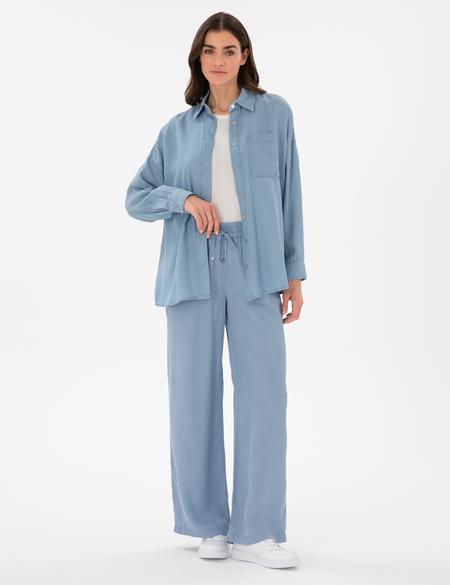 Mavi Oversize Jean Gömlek - 50306750012