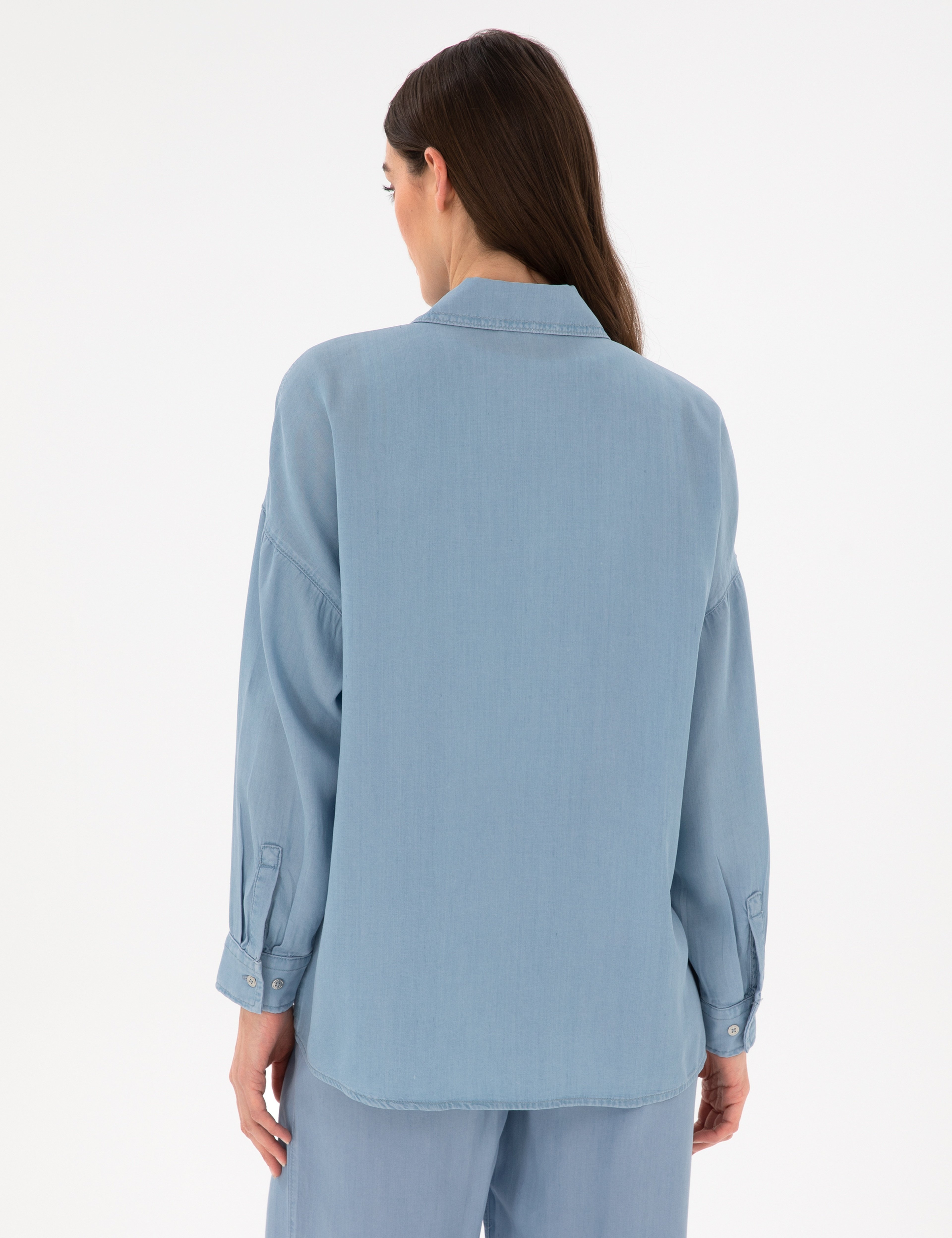 Mavi Oversize Jean Gömlek