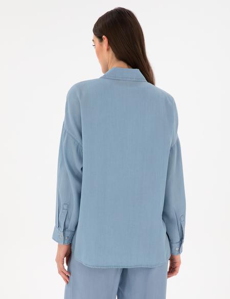 Mavi Oversize Jean Gömlek - 50306750012