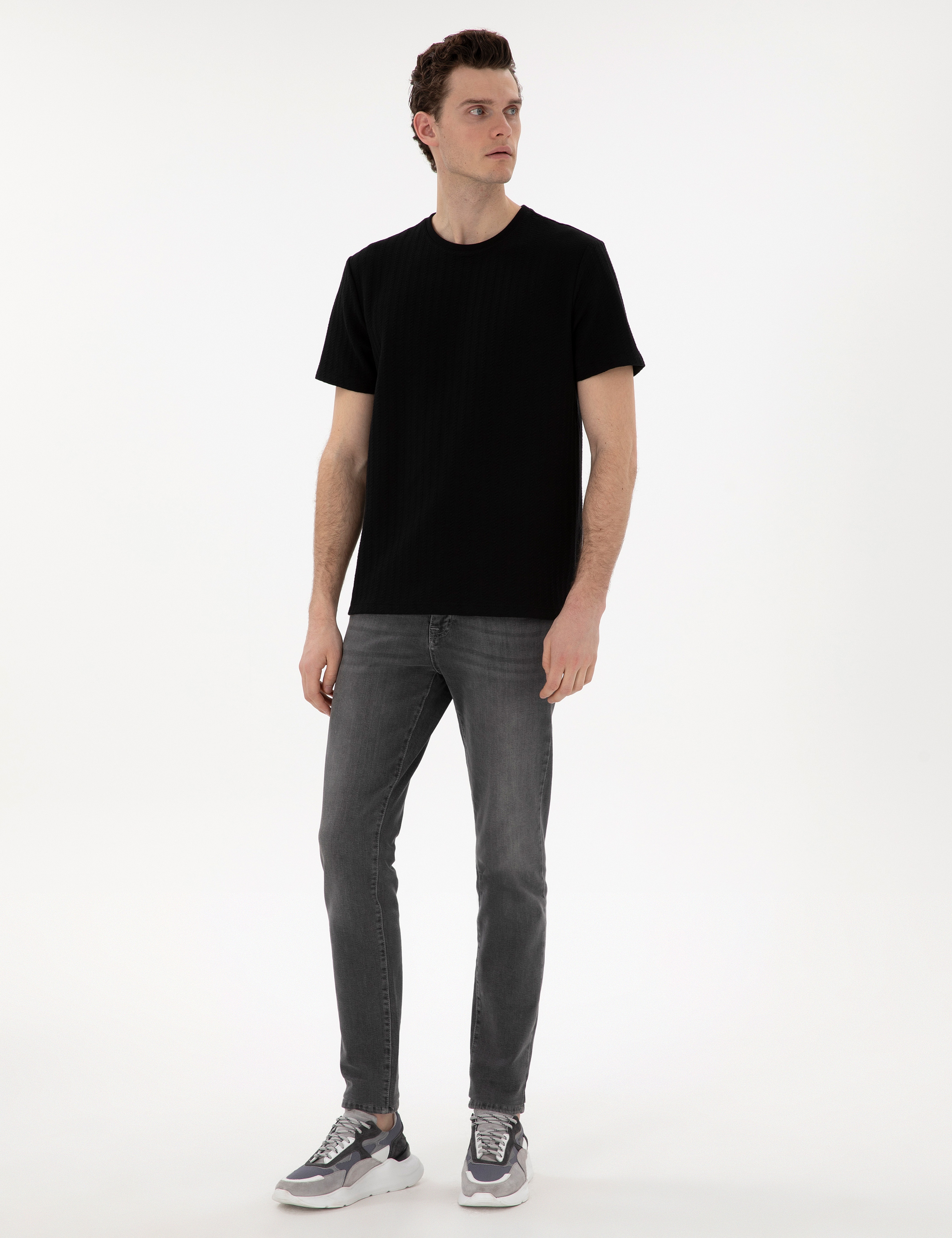 Siyah Regular Fit Tişört - Image 4