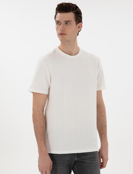 Ekru Regular Fit Tişört - 50302581196