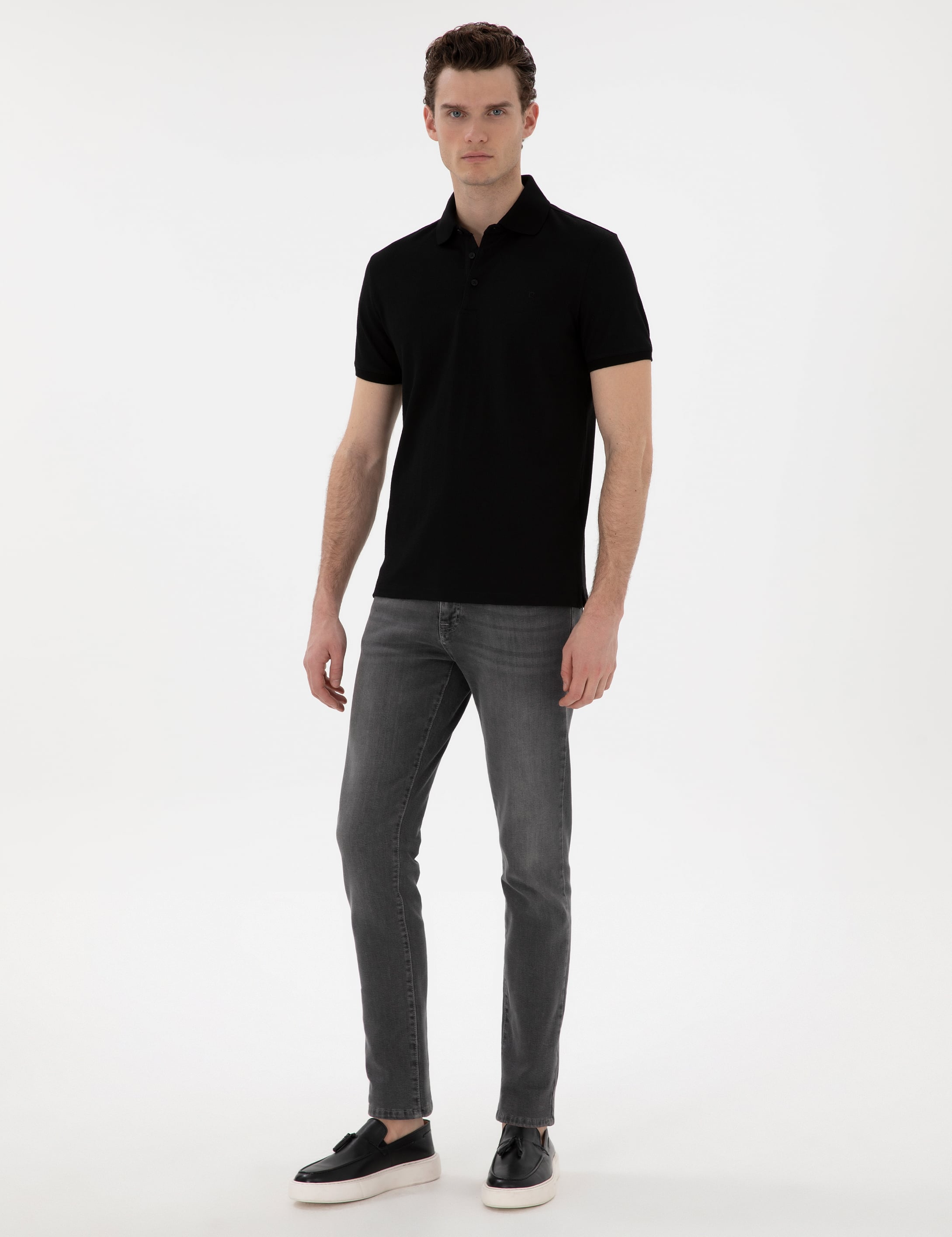 Siyah Slim Fit Tişört - Image 4