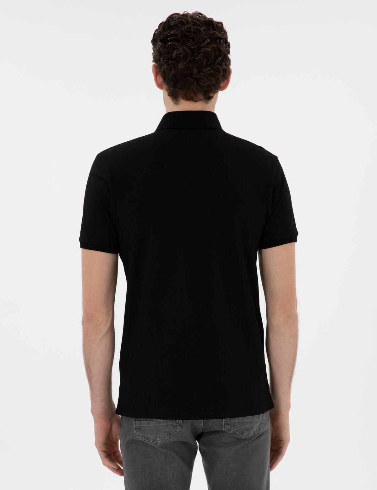 Siyah Slim Fit Tişört - 50302608043