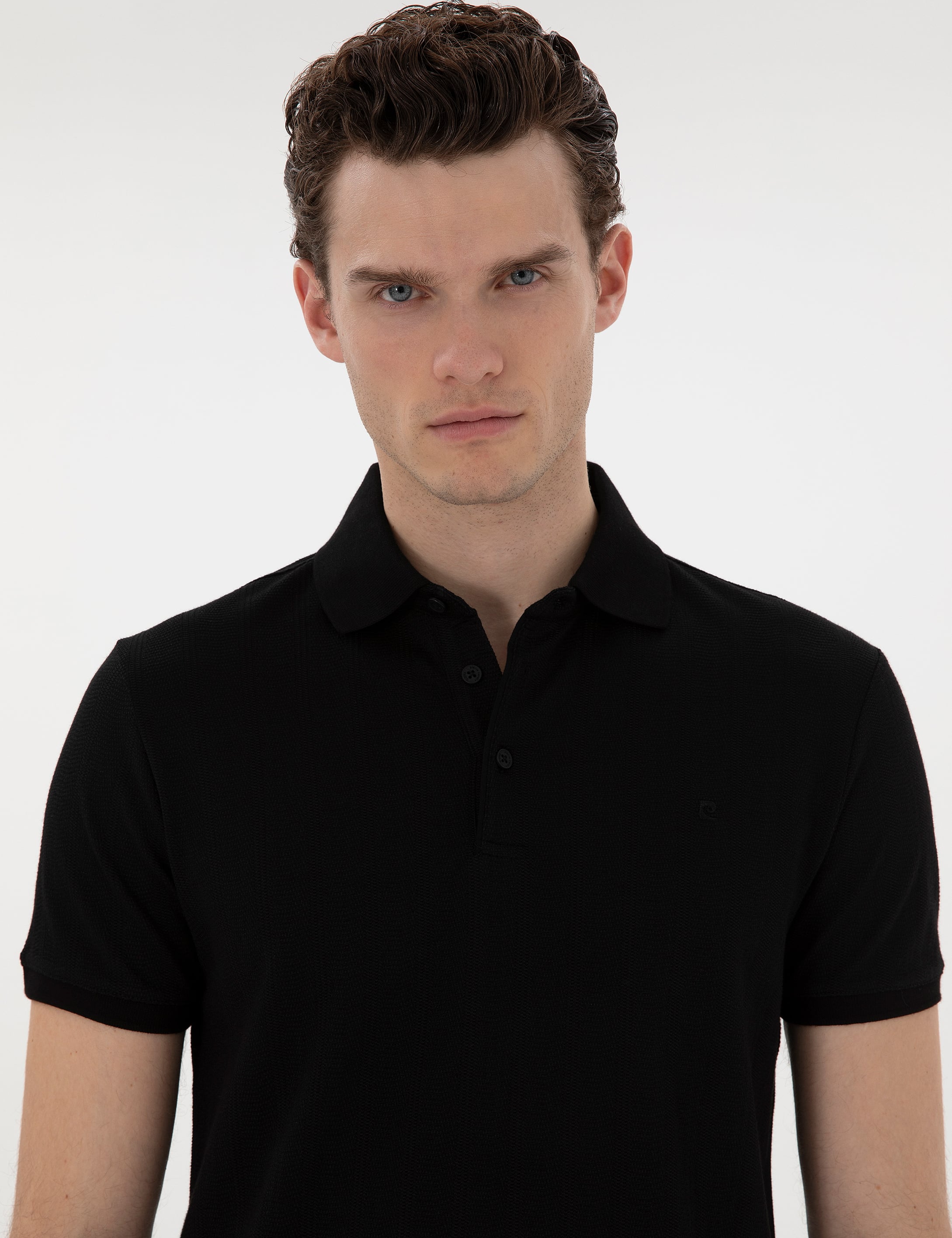 Siyah Slim Fit Tişört - Image 2