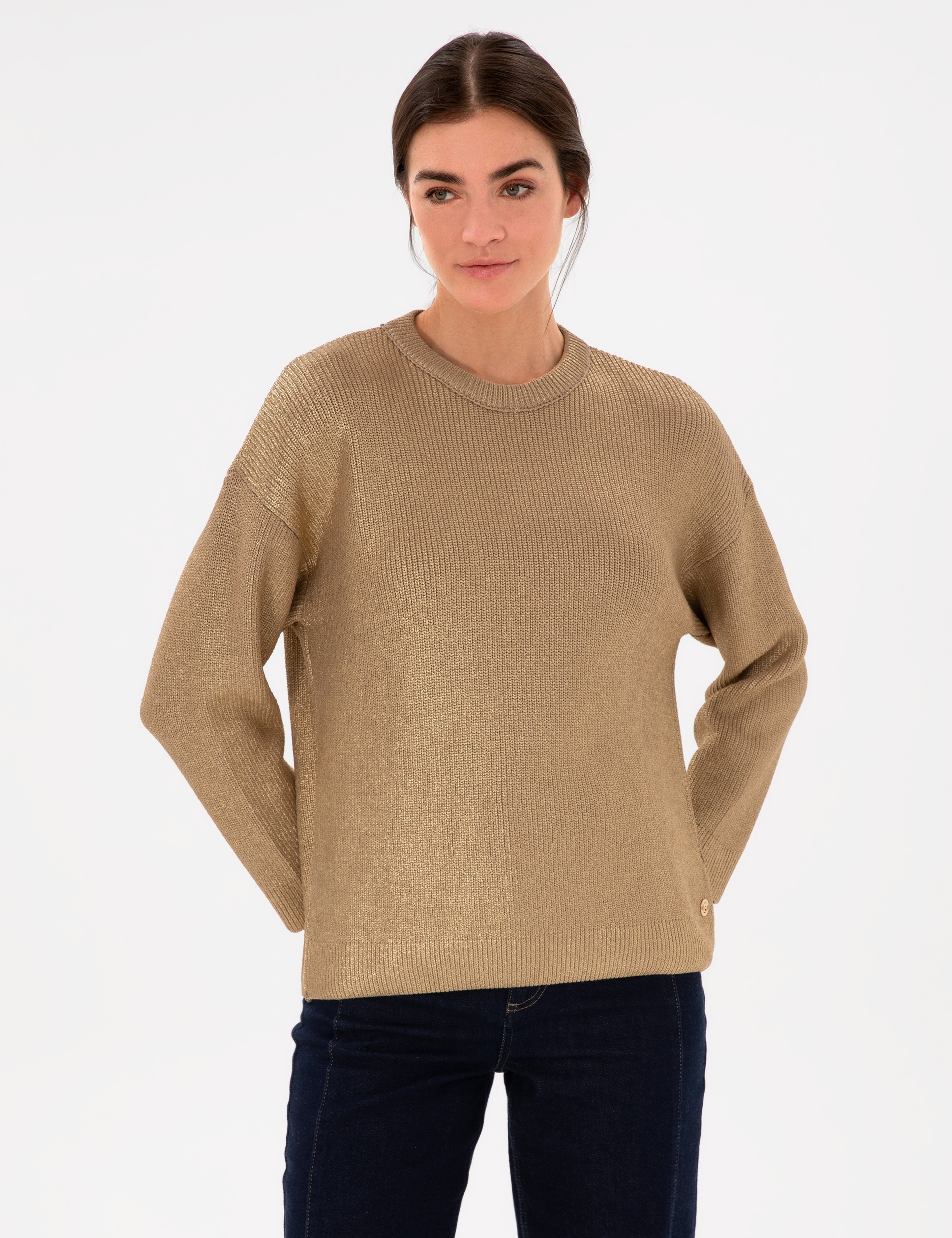 Bej Comfort Fit Kazak - Image 1